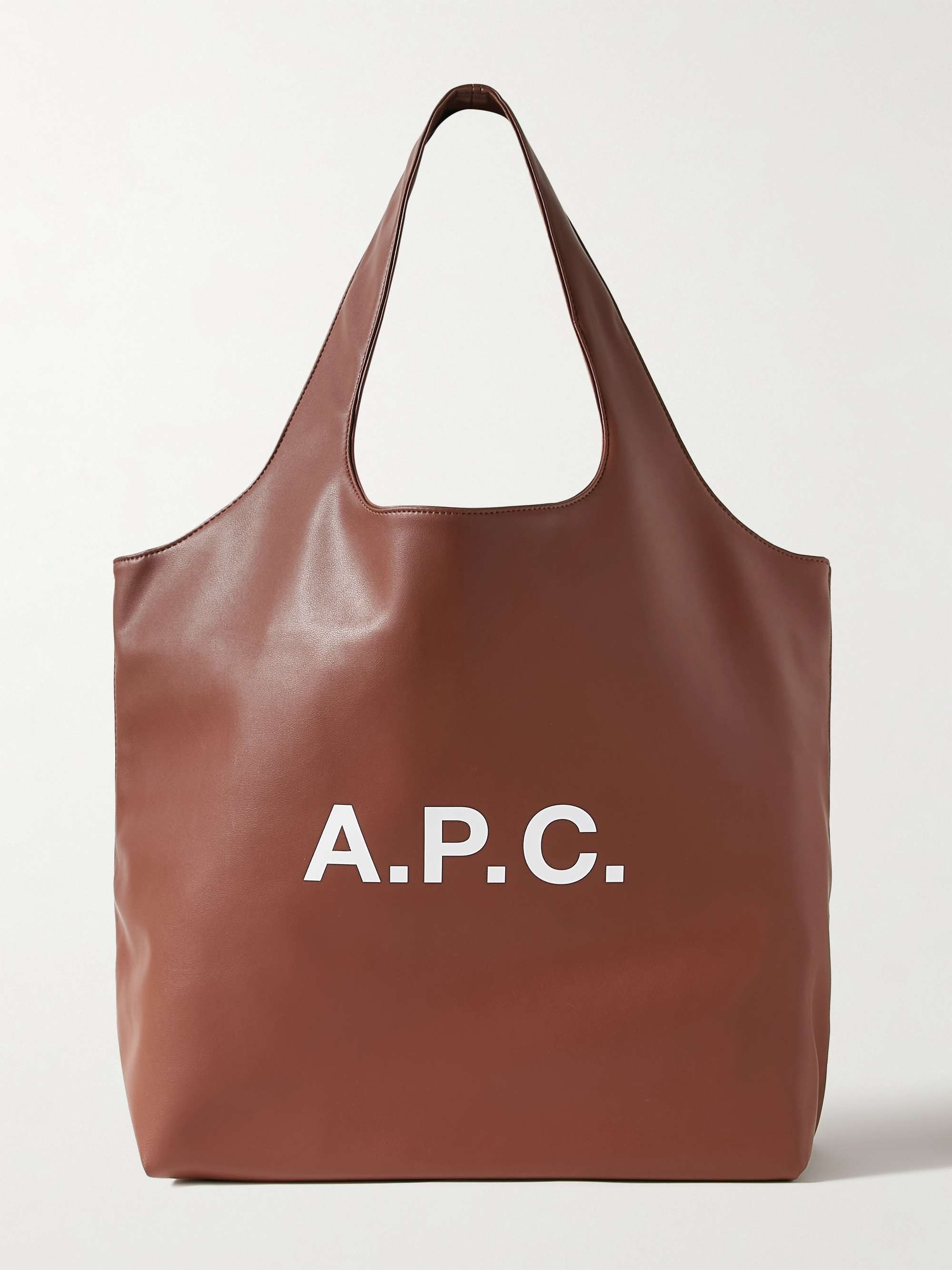 A.P.C. Ninon Logo-Print Faux Leather Tote for Men | MR PORTER