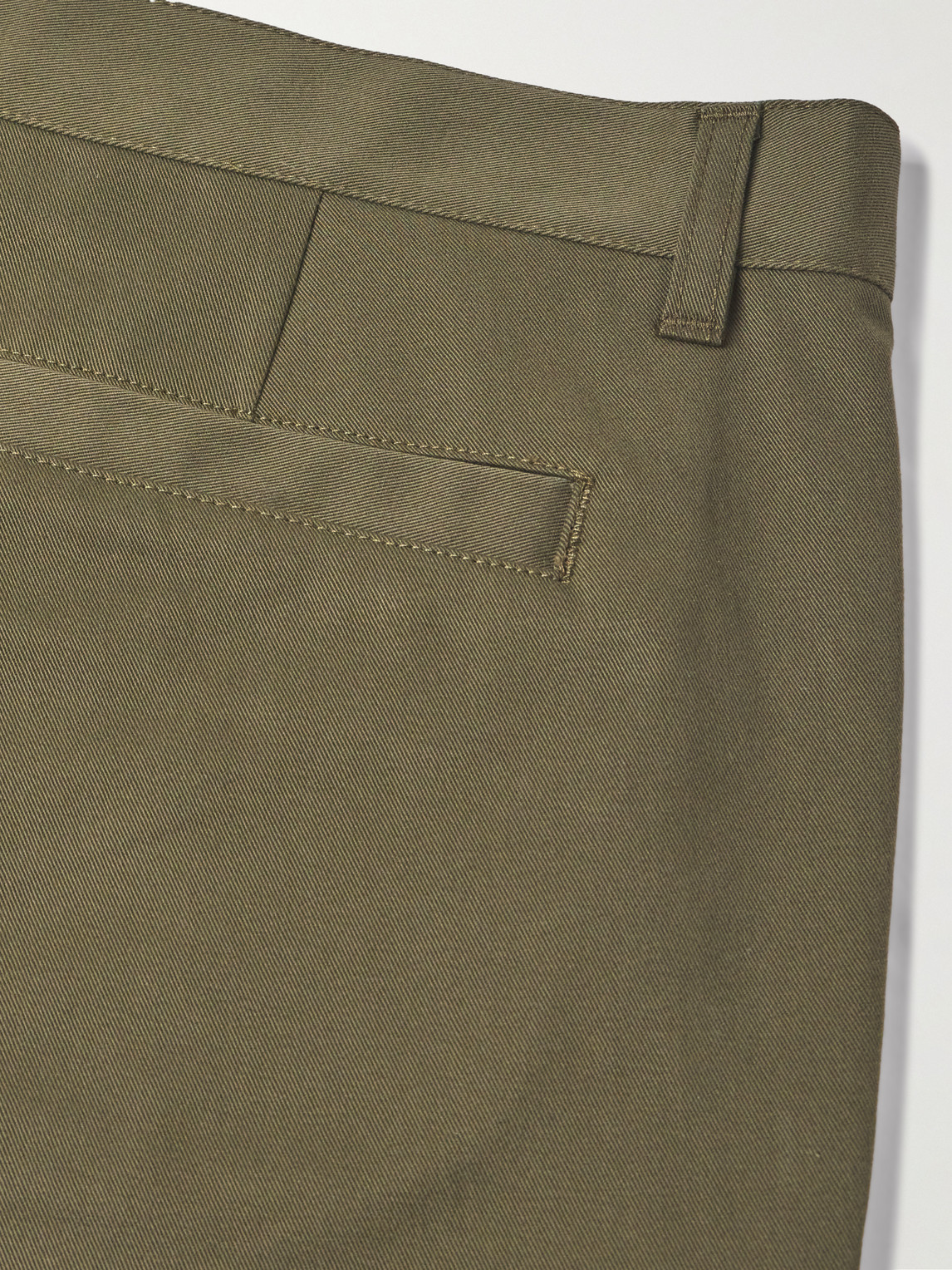 Shop Apc Straight-leg Cotton-twill Chinos In Green