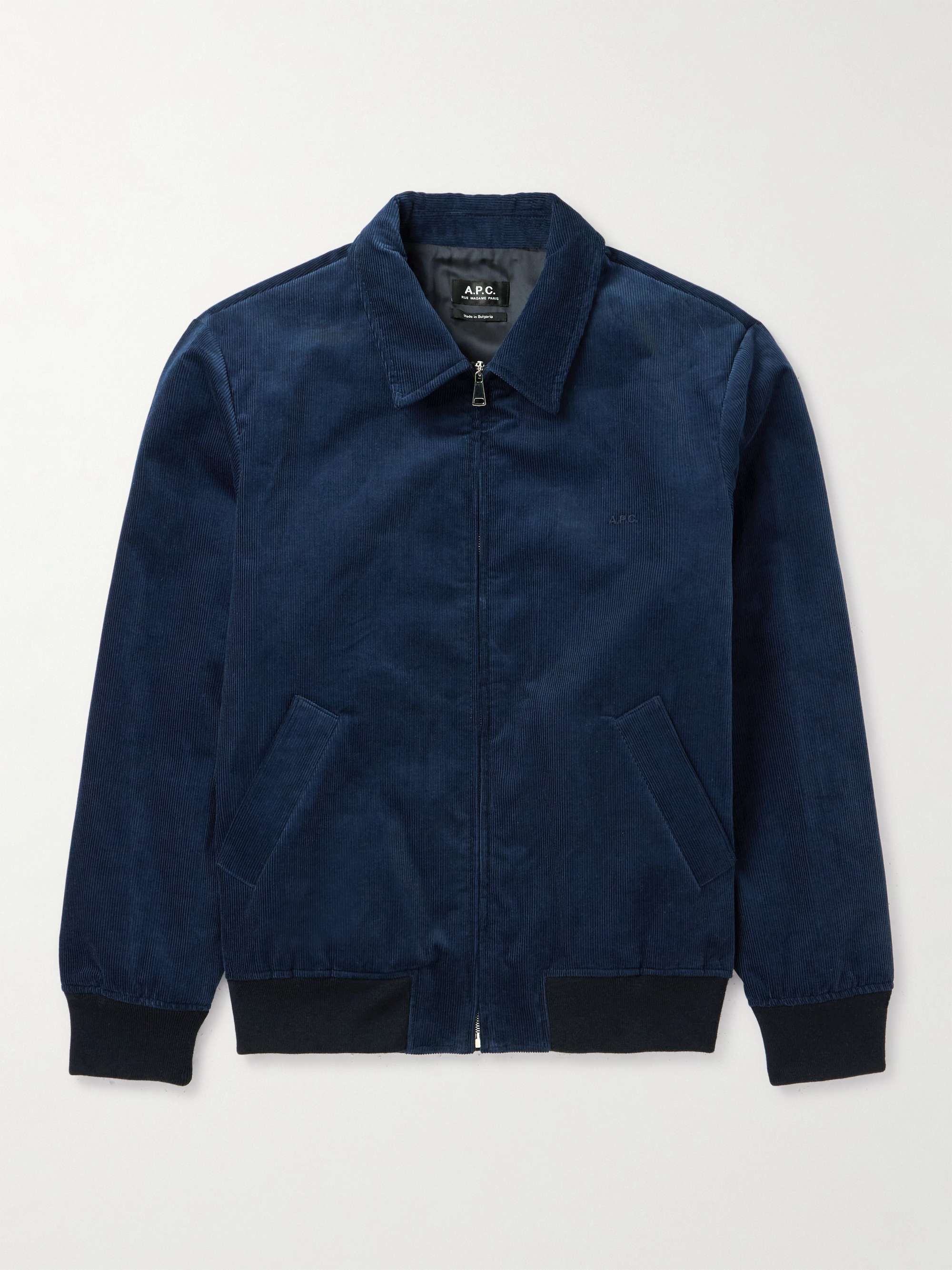 A.P.C. Gilles Logo-Embroidered Cotton-Corduroy Jacket for Men | MR PORTER