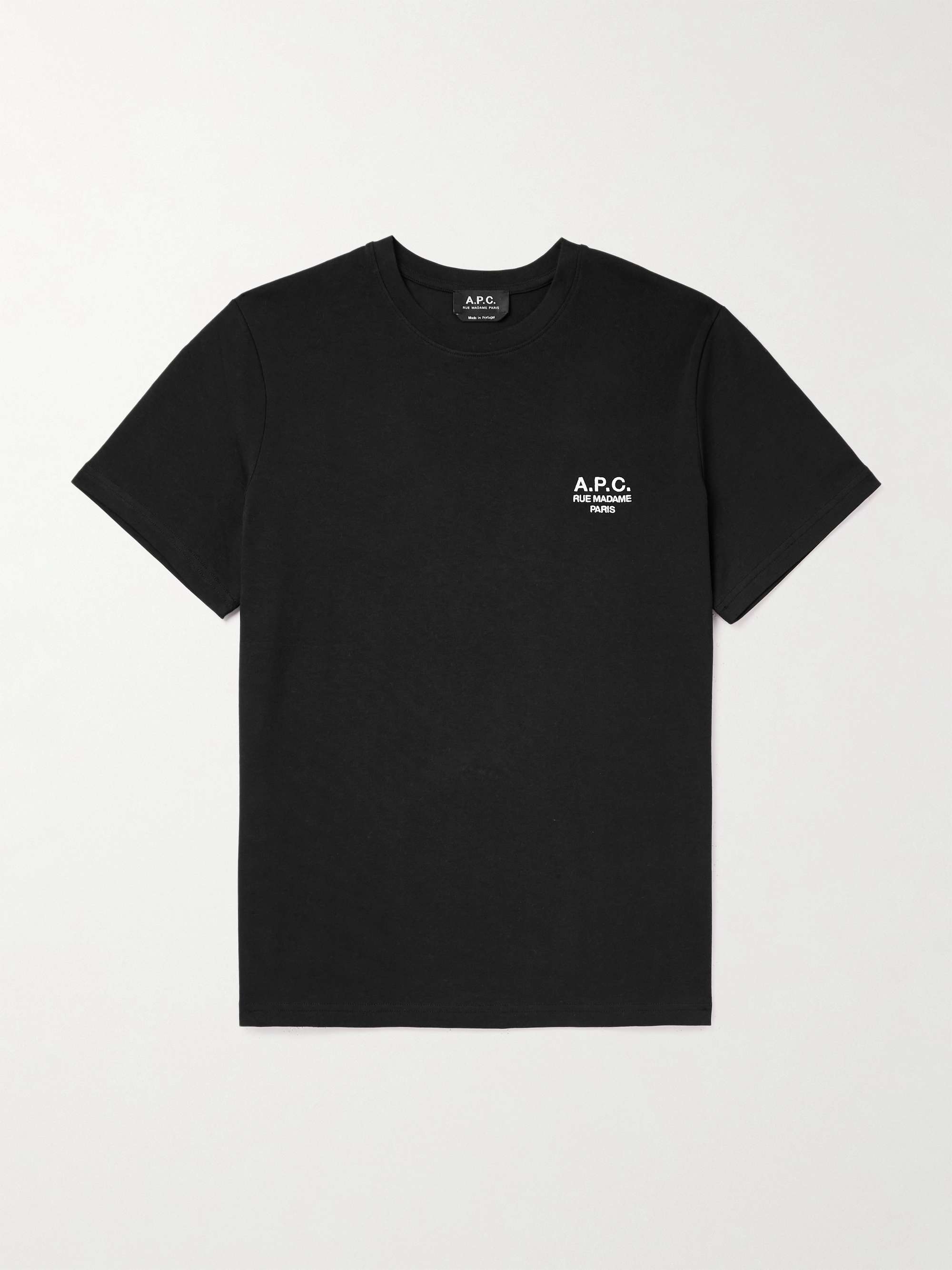 A.P.C. Raymond Logo-Embroidered Cotton-Jersey T-Shirt for Men | MR PORTER