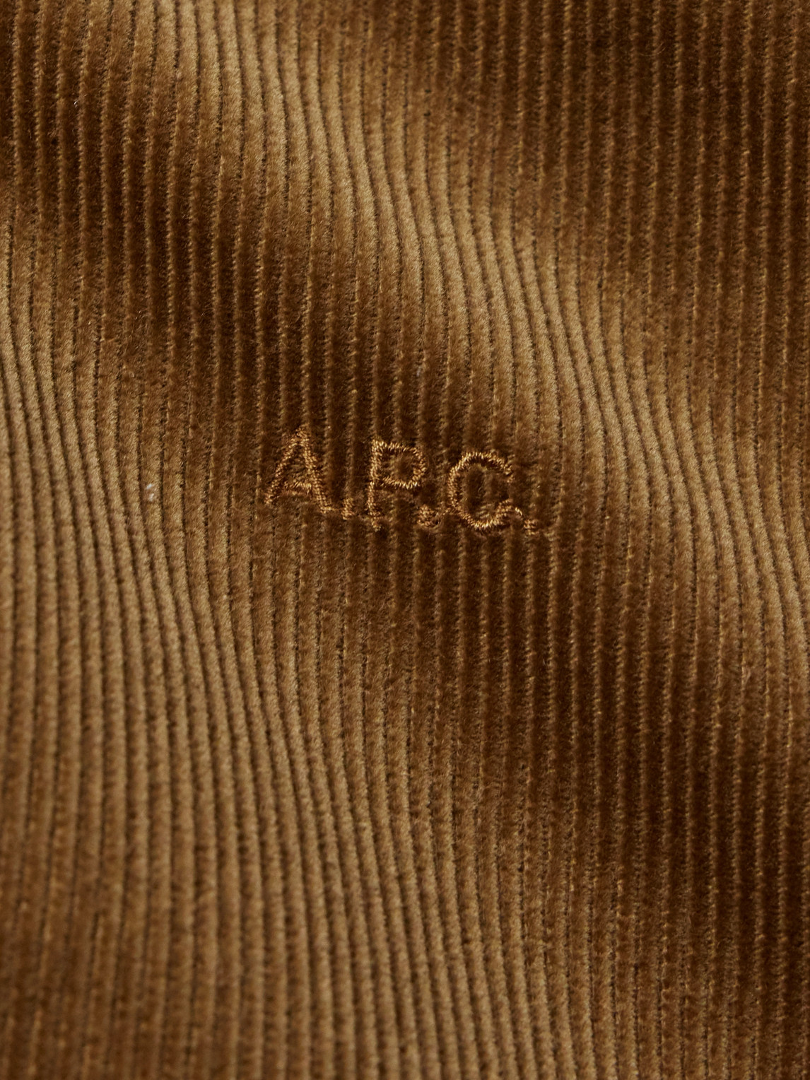 Shop Apc Gilles Logo-embroidered Cotton-corduroy Jacket In Brown