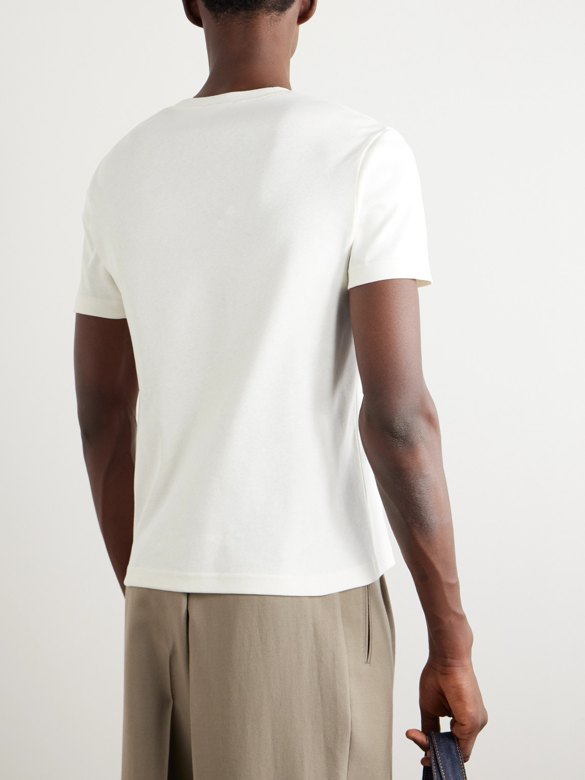 Shop Apc Lewis Logo-flocked Cotton-jersey T-shirt In White