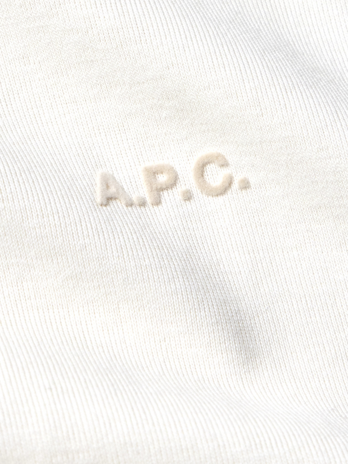 Shop Apc Lewis Logo-flocked Cotton-jersey T-shirt In White
