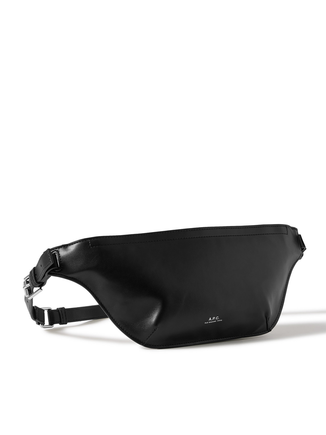 Apc Nino Medium Recycled-faux Leather Belt Bag In Black