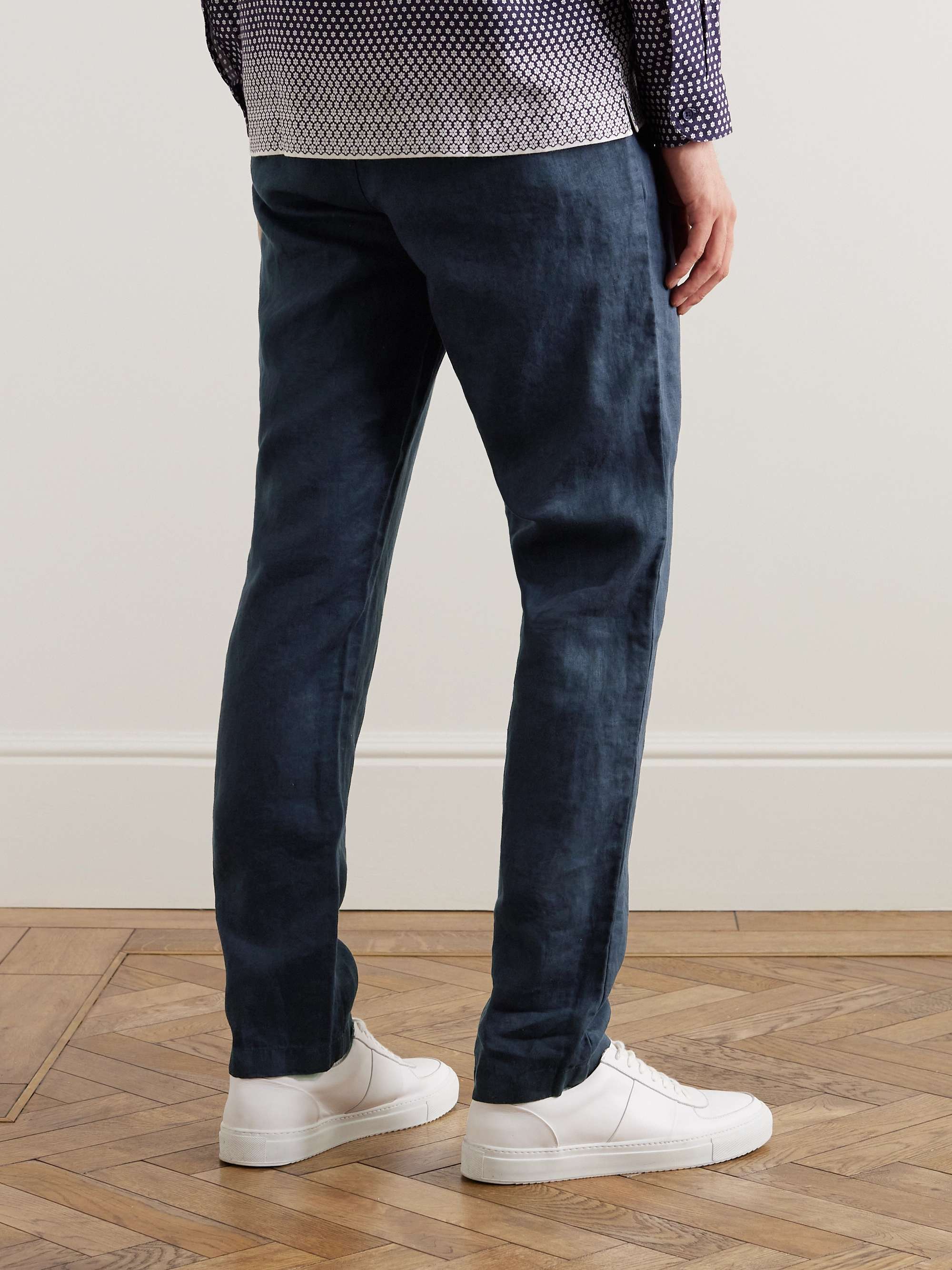 ORLEBAR BROWN Cornell Washed-Linen Tapered Trousers