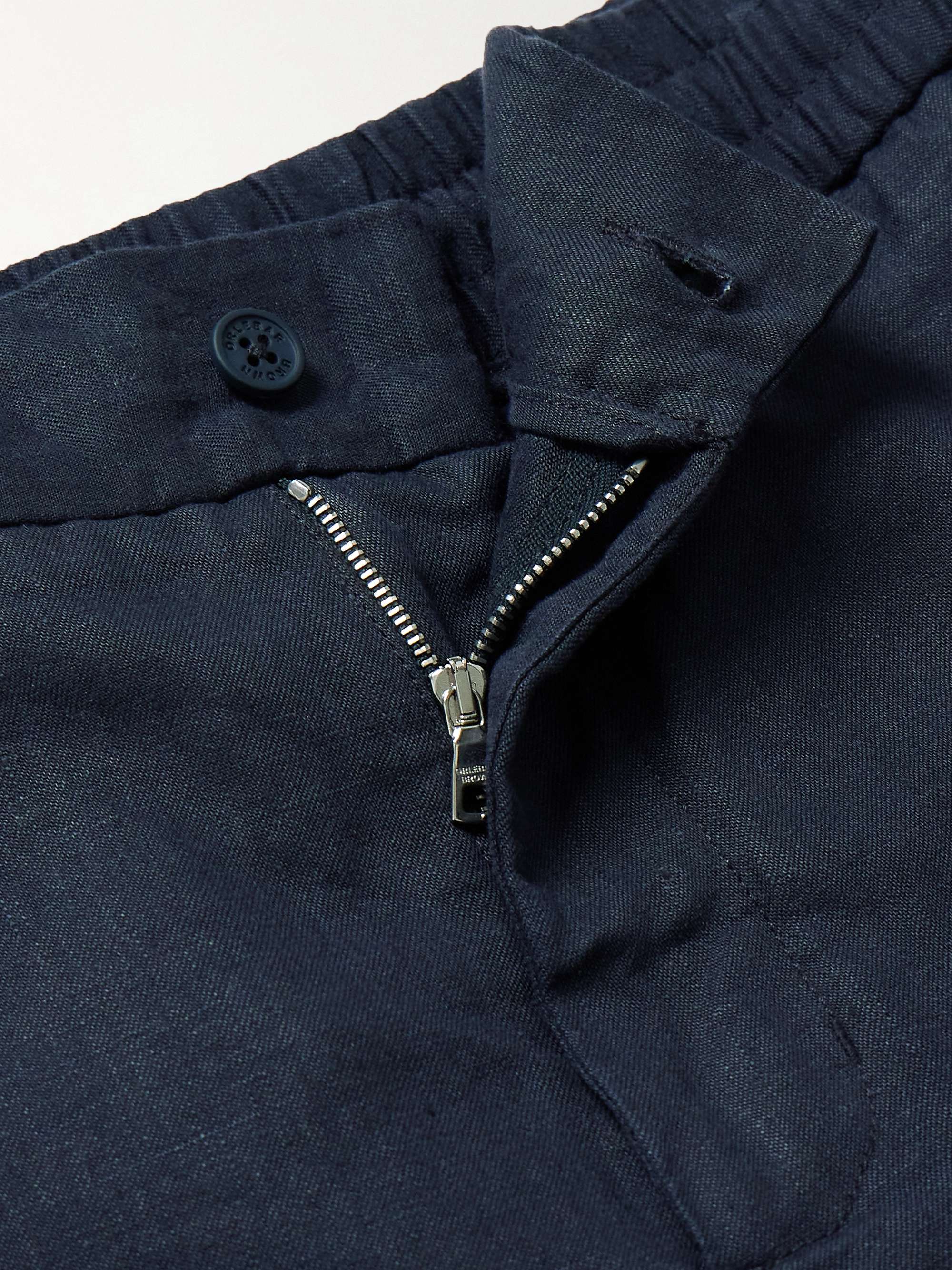 ORLEBAR BROWN Cornell Washed-Linen Tapered Trousers