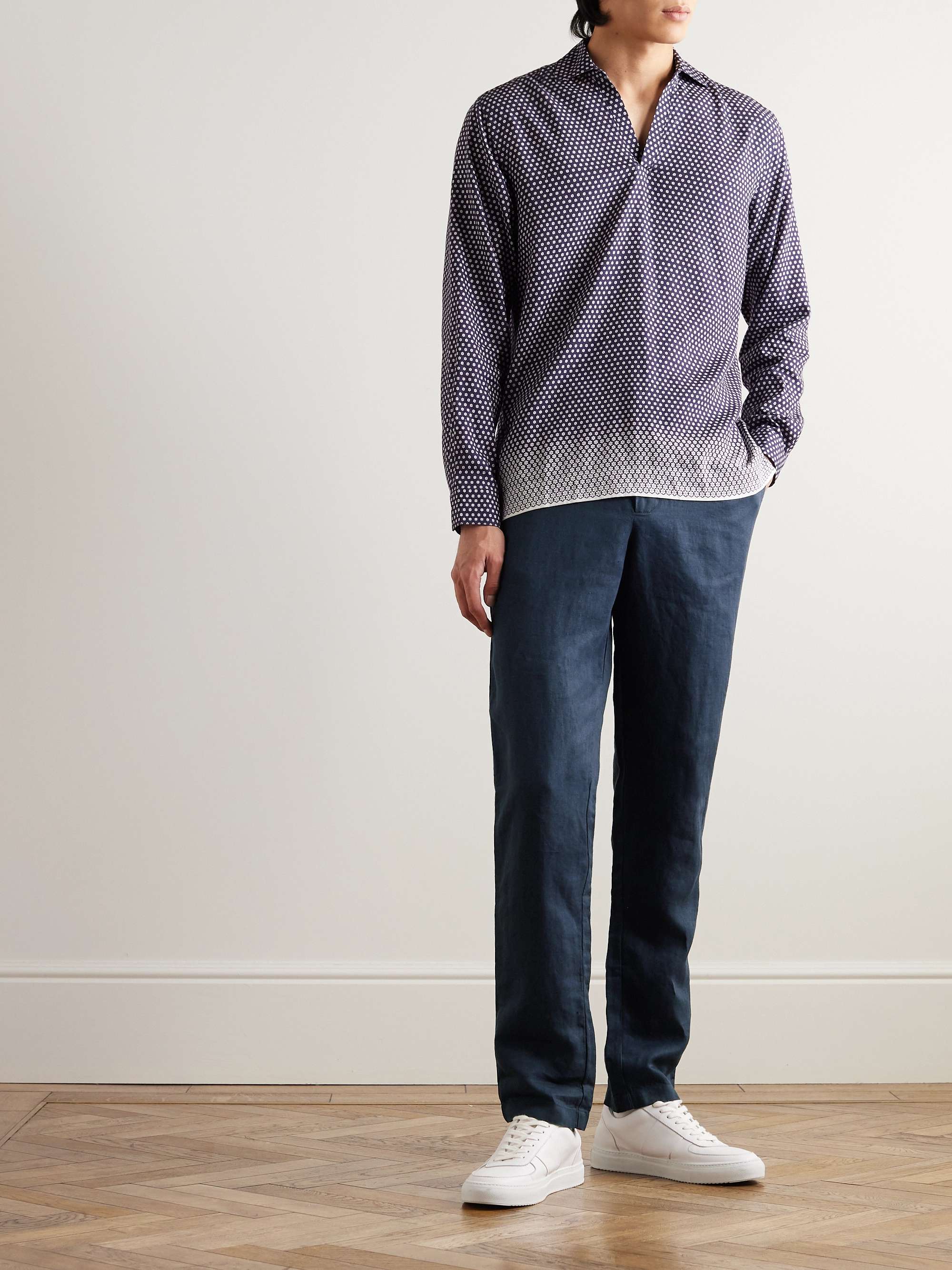 ORLEBAR BROWN Cornell Washed-Linen Tapered Trousers