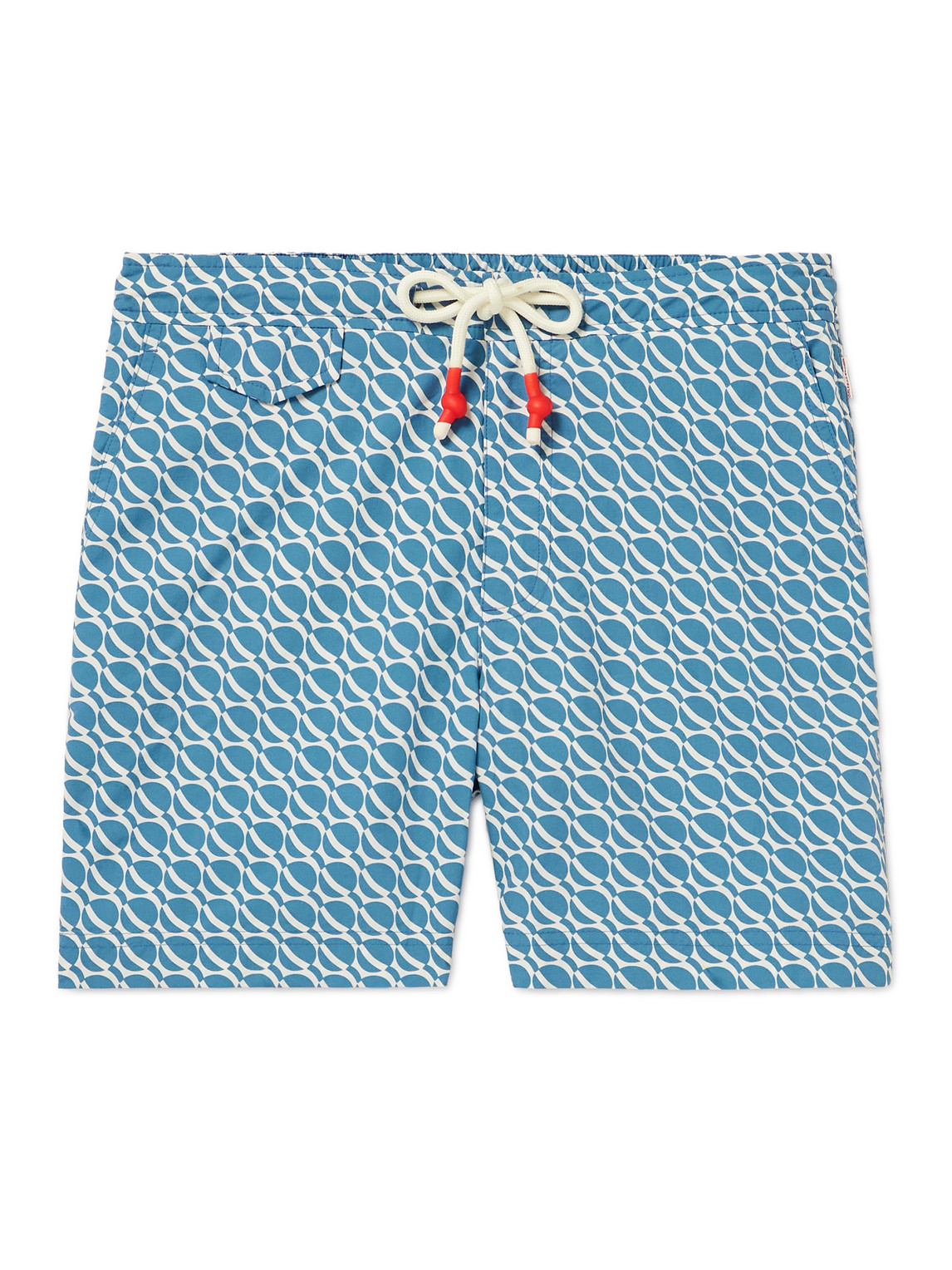 Orlebar Brown Standard Orbit Slim-fit Mid-length Printed Swim Shorts In Blue