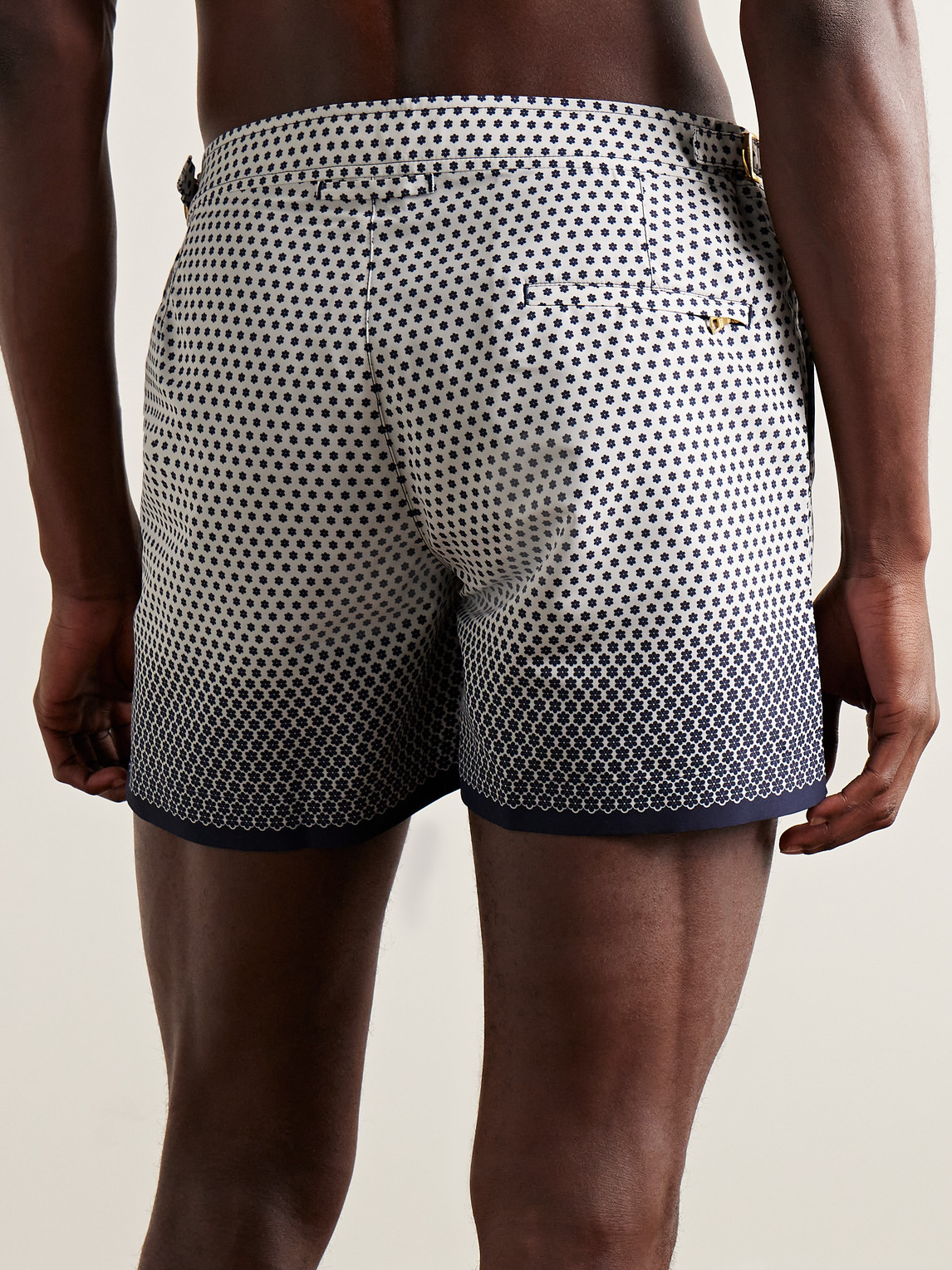 Shop Orlebar Brown Setter Slim-fit Short-length Printed Swim Shorts In Gray