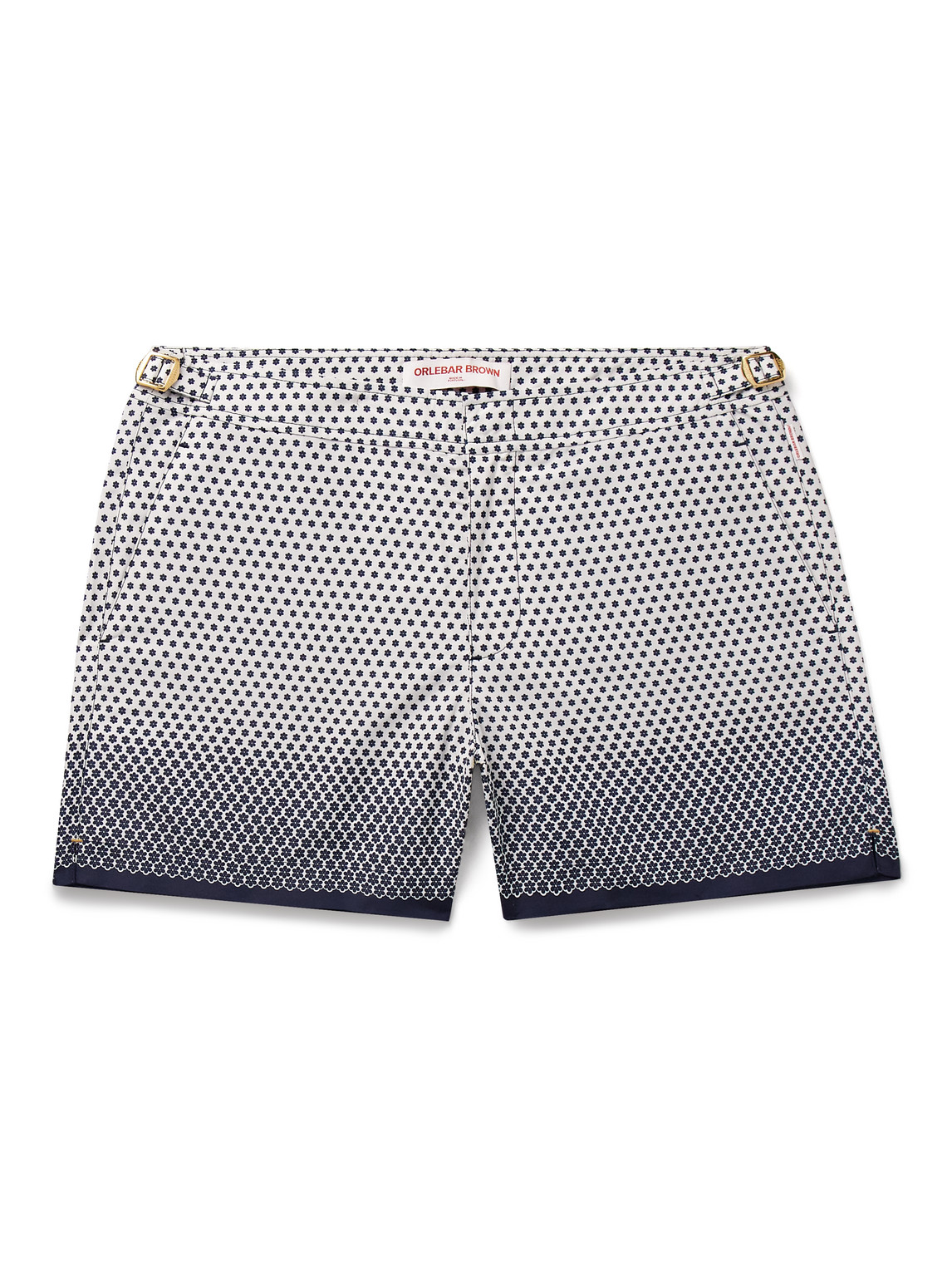 Shop Orlebar Brown Setter Slim-fit Short-length Printed Swim Shorts In Gray