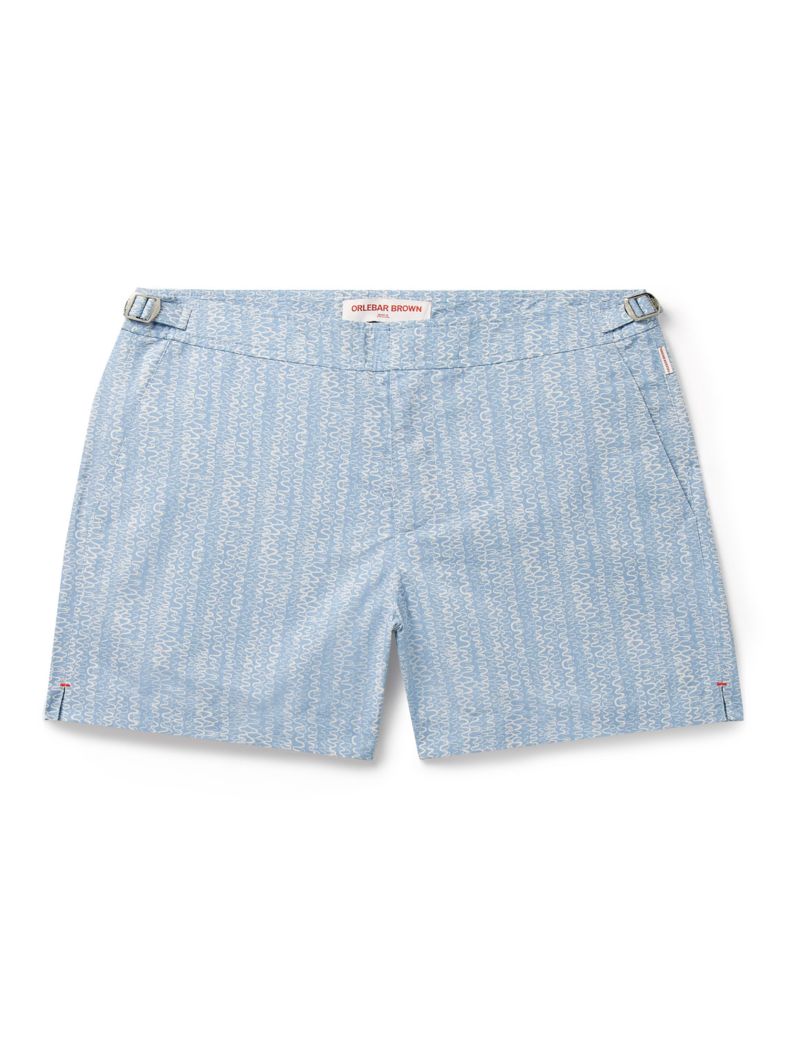 Orlebar Brown Setter Straight-leg Mid-length Printed Swim Shorts In Blue