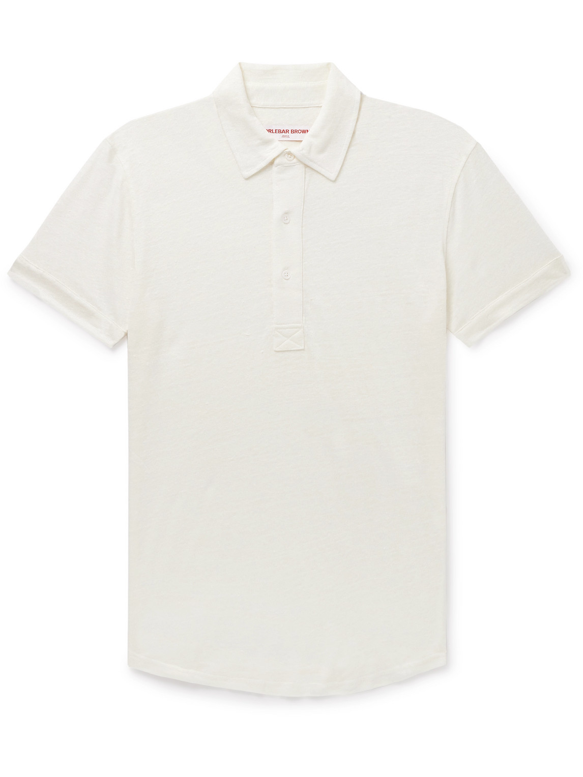 Orlebar Brown Sebastian Slim-fit Linen-jersey Polo Shirt In White
