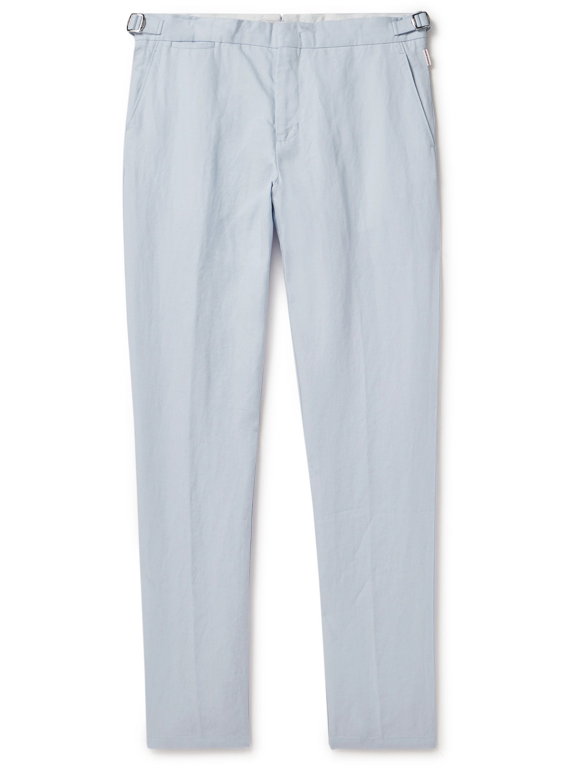 Orlebar Brown Griffon Straight-leg Linen-twill Trousers In Blue