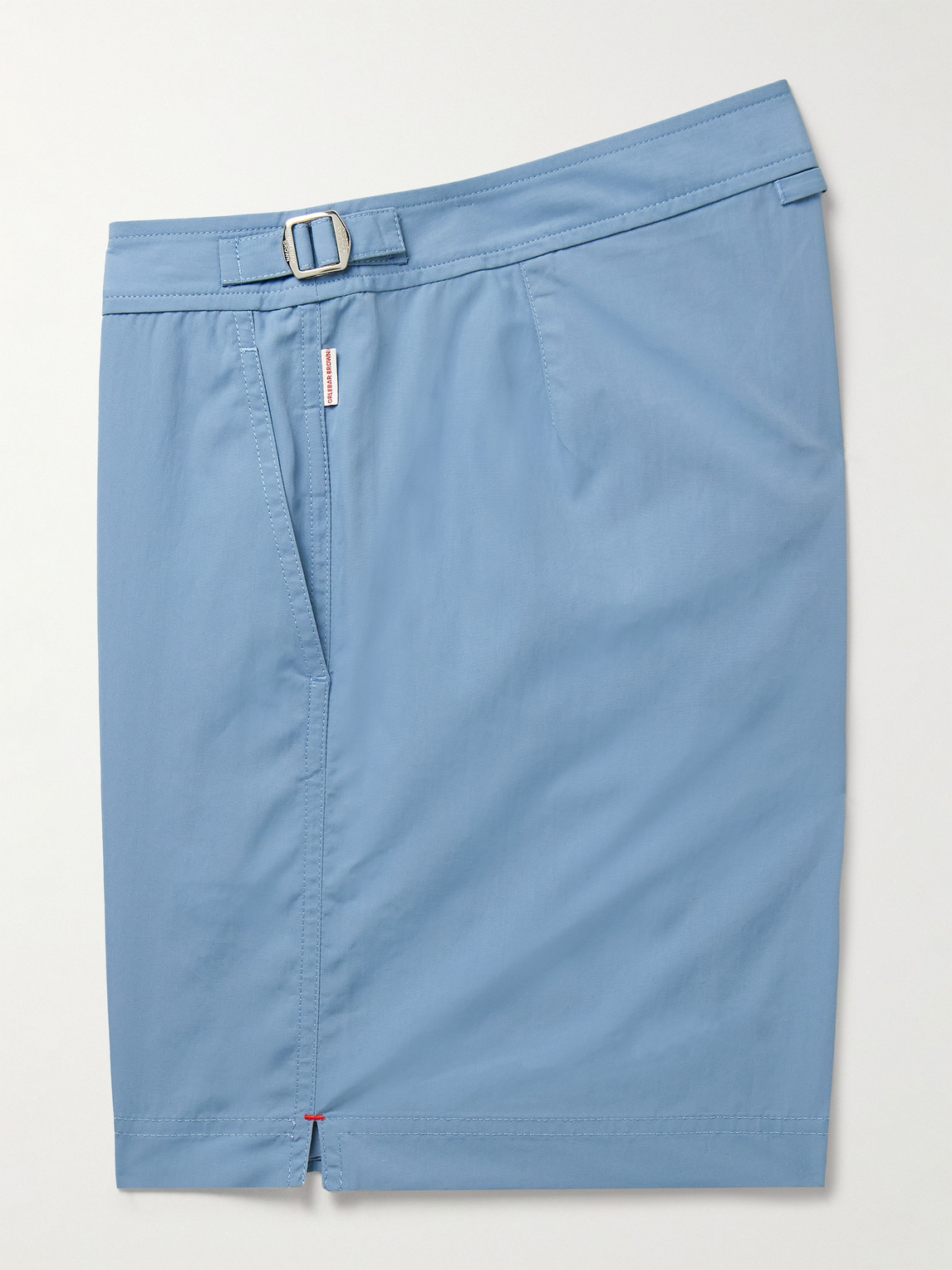 Shop Orlebar Brown Bulldog Straight-leg Mid-length Swim Shorts In Blue