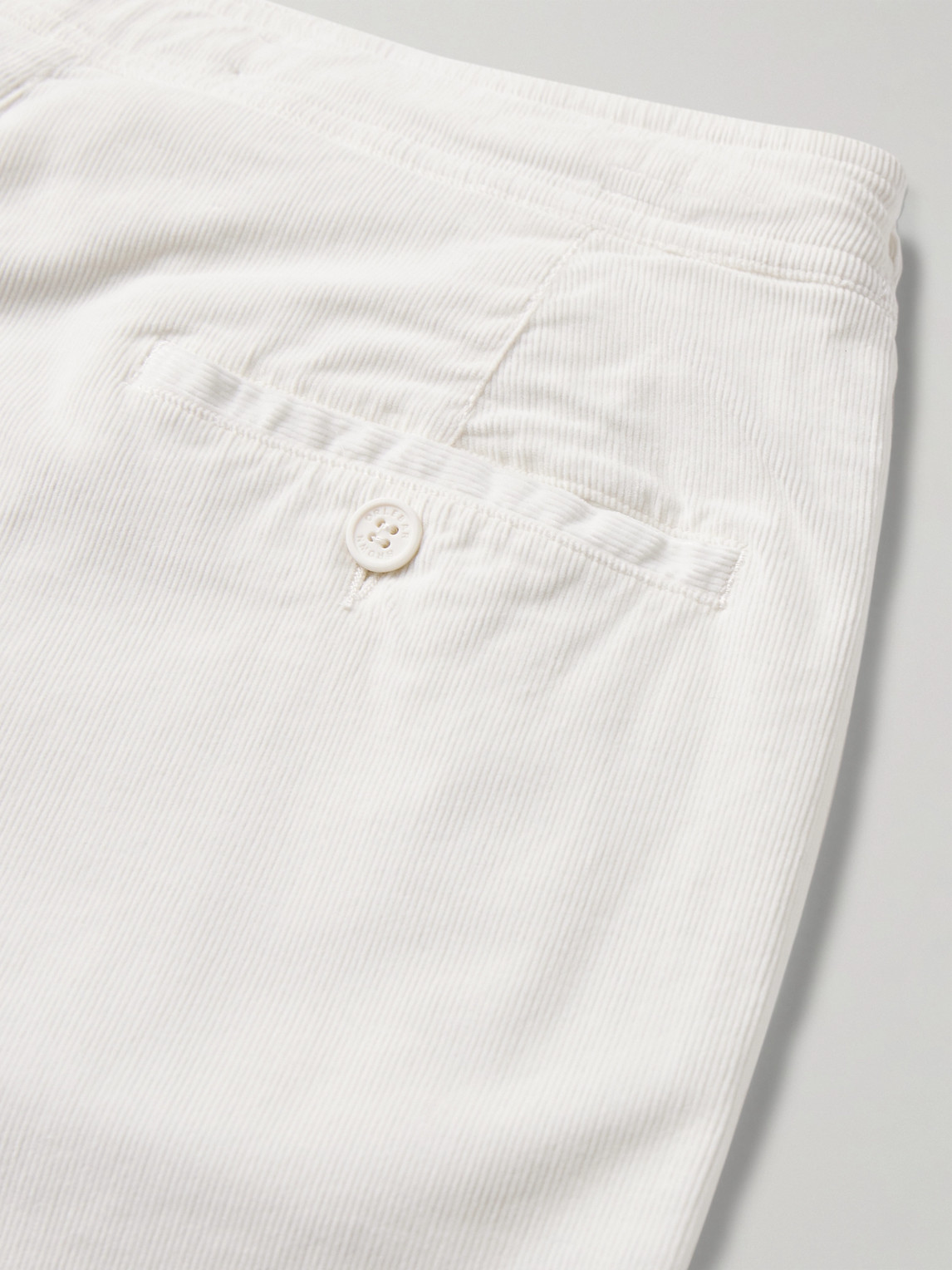 Shop Orlebar Brown Bulldog Cotton-blend Corduroy Shorts In White