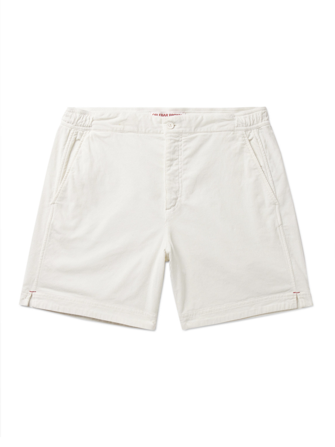 Orlebar Brown Bulldog Cotton-blend Corduroy Shorts In White