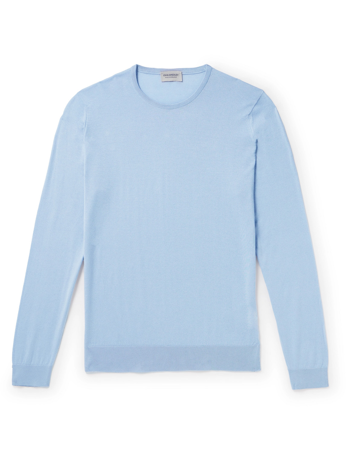 John Smedley Hatfield Slim-fit Sea Island Cotton Sweater In Blue