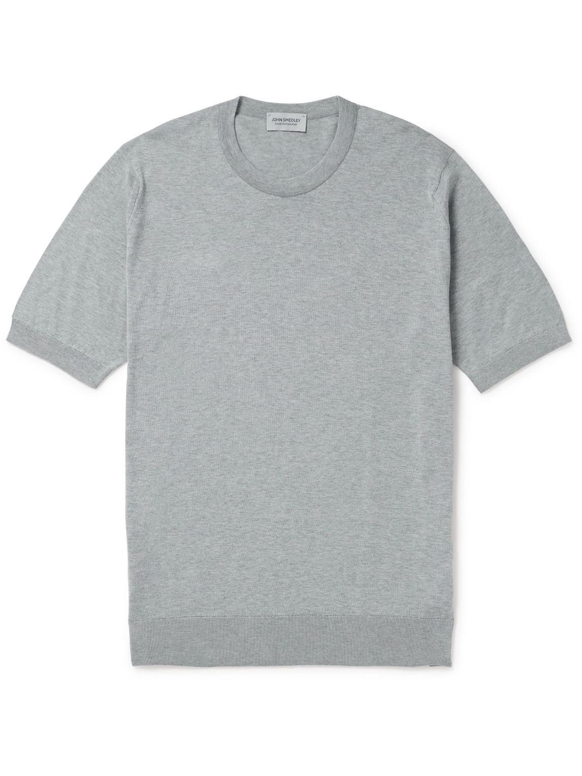 John Smedley Kempton Slim-fit Sea Island Cotton T-shirt In Gray