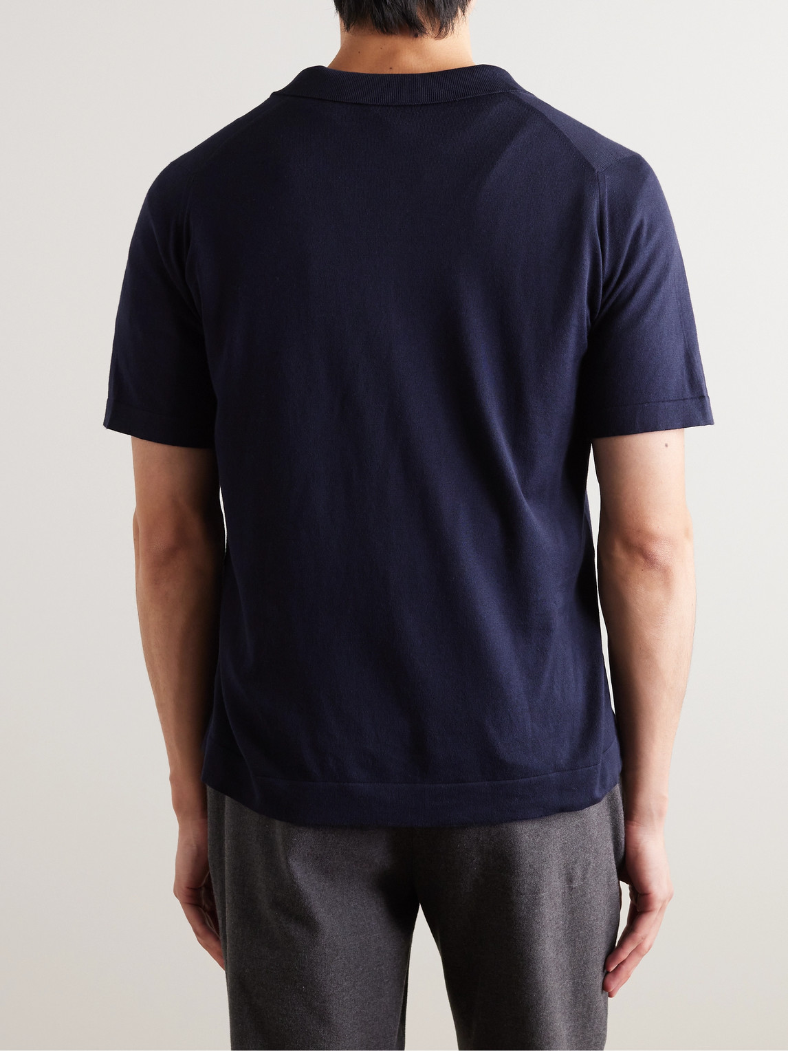 John Smedley Folke Sea Island Cotton Shirt In Blue