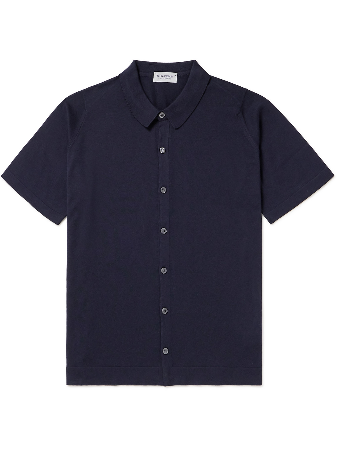 John Smedley Folke Sea Island Cotton Shirt In Blue