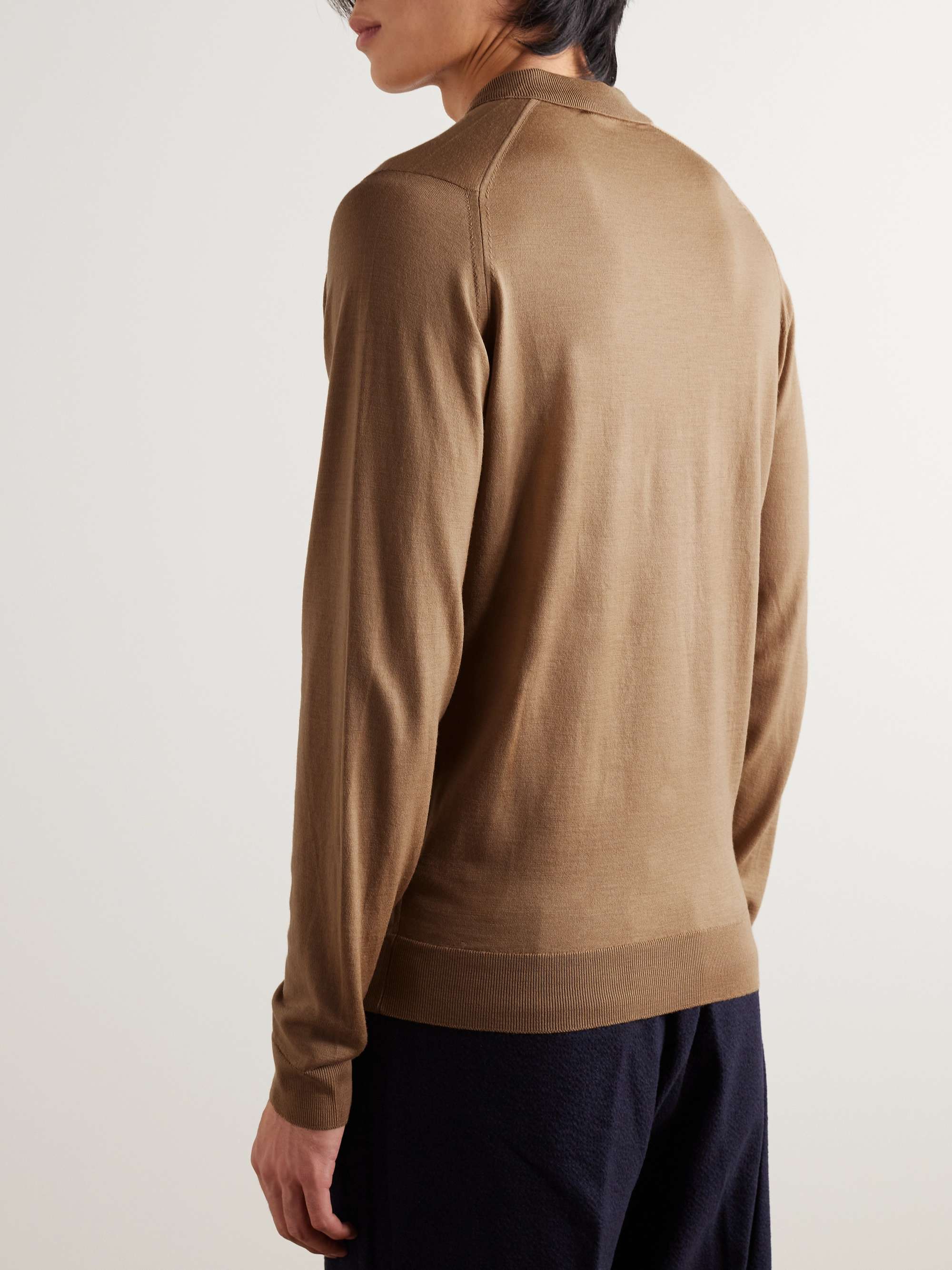 JOHN SMEDLEY Belper Slim-Fit Merino Wool Polo Shirt