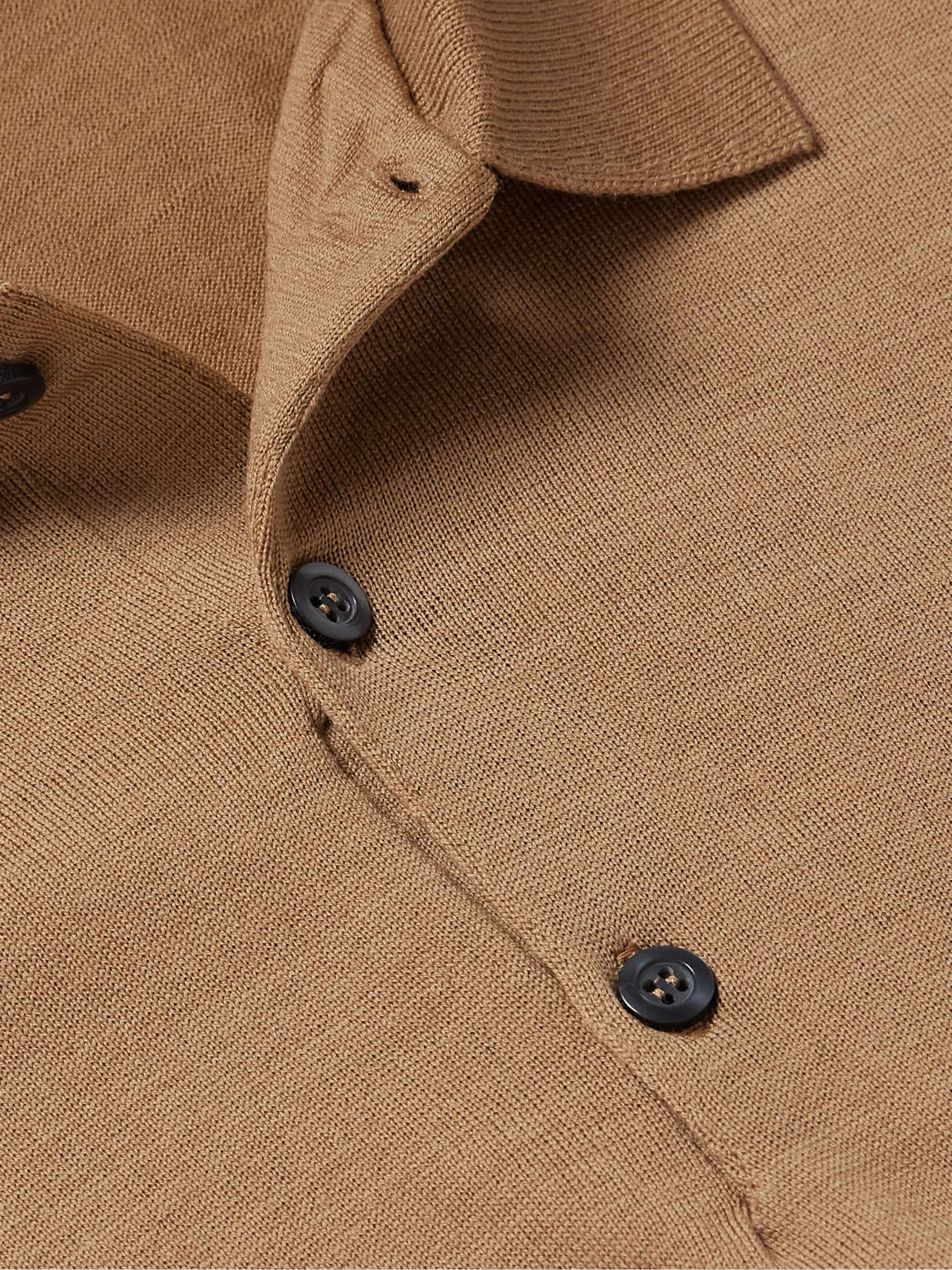 JOHN SMEDLEY Belper Slim-Fit Merino Wool Polo Shirt