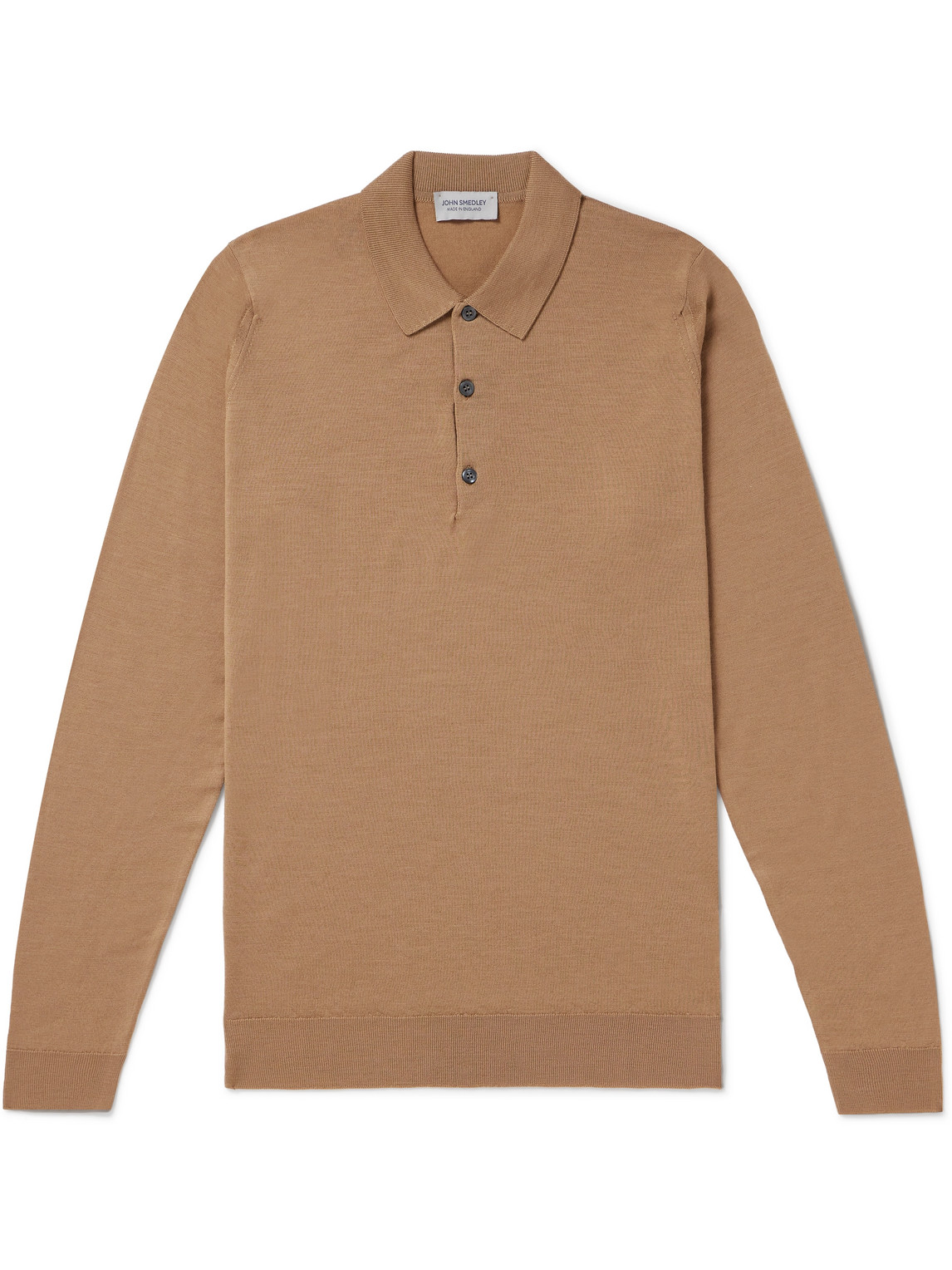 John Smedley Belper Slim-fit Merino Wool Polo Shirt In Neutrals