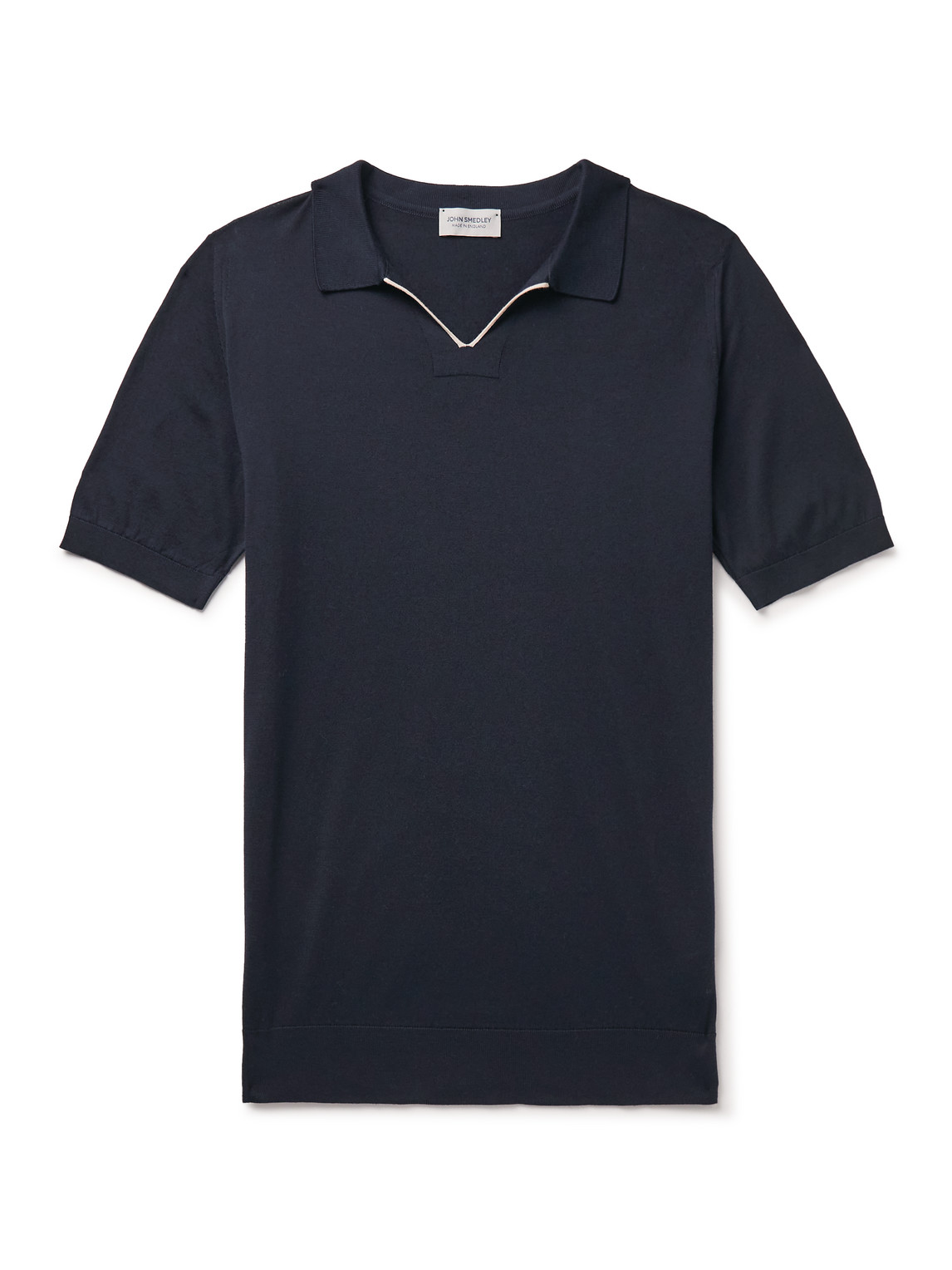 John Smedley Sea Island Cotton Polo Shirt In Blue