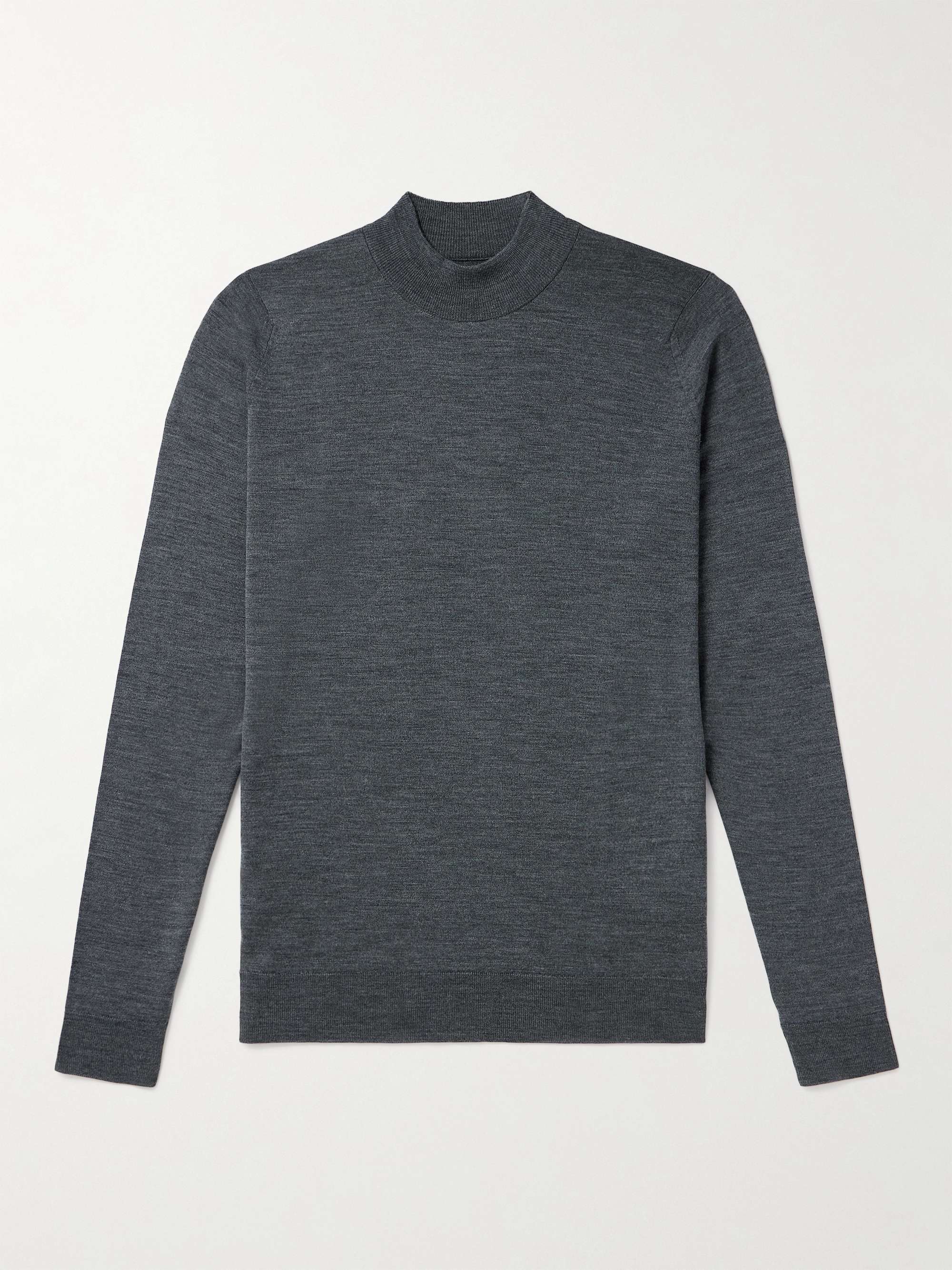 JOHN SMEDLEY Harcourt Merino Wool Mock-Neck Sweater for Men | MR PORTER