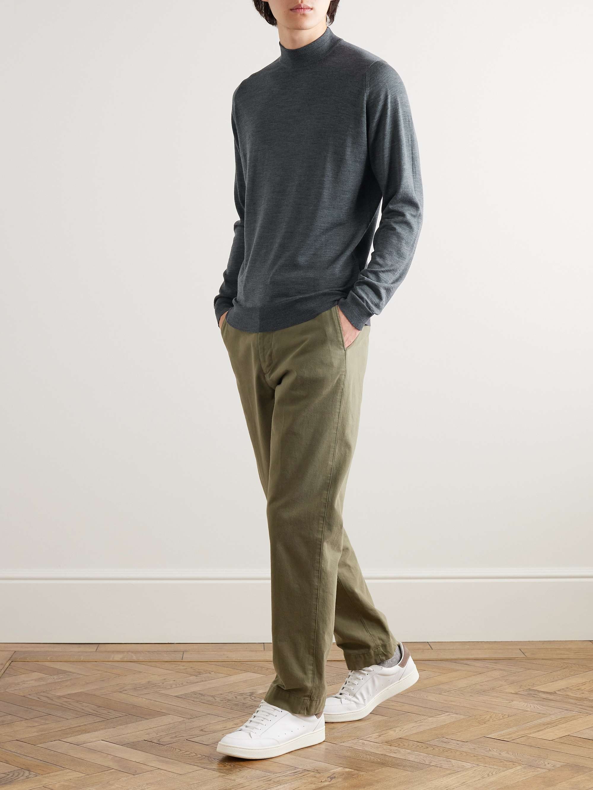 JOHN SMEDLEY Harcourt Merino Wool Mock-Neck Sweater for Men | MR PORTER