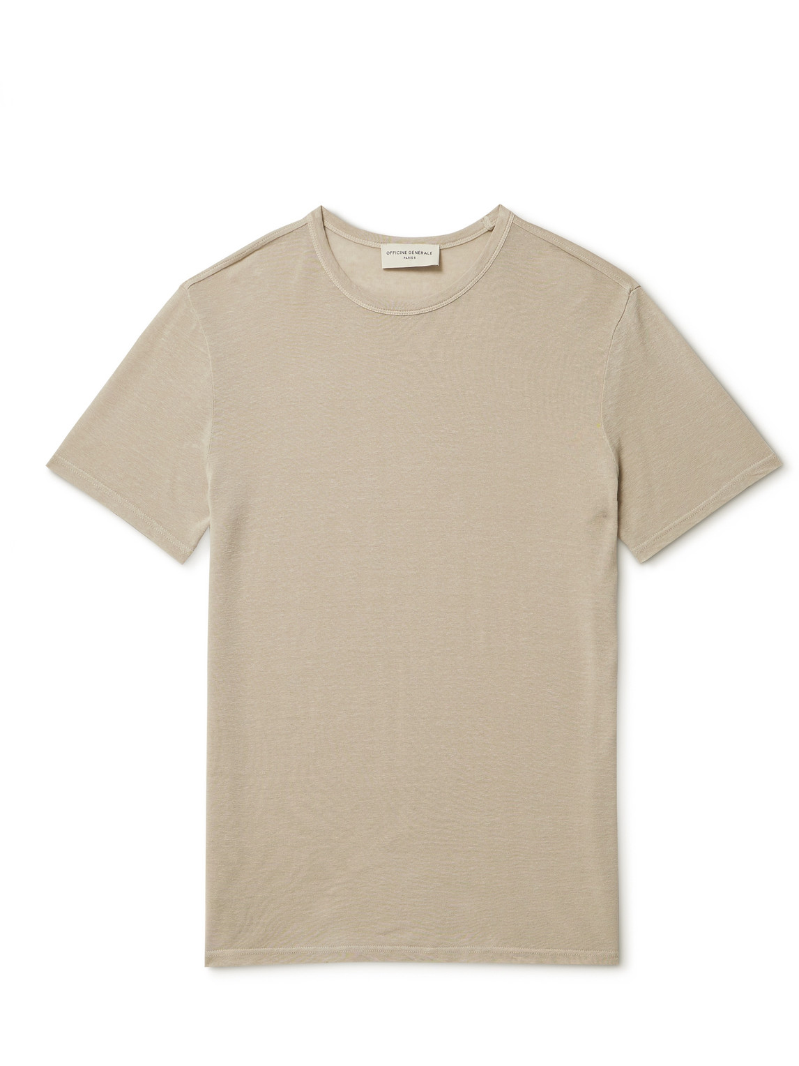 Officine Générale Garment-Dyed TENCEL™ Lyocell and Linen-Blend T-Shirt