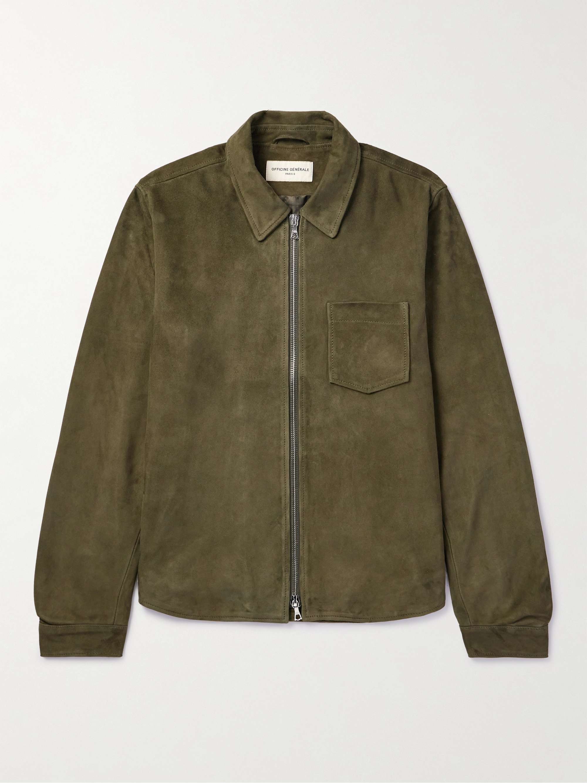 OFFICINE GÉNÉRALE Sid Suede Overshirt for Men | MR PORTER