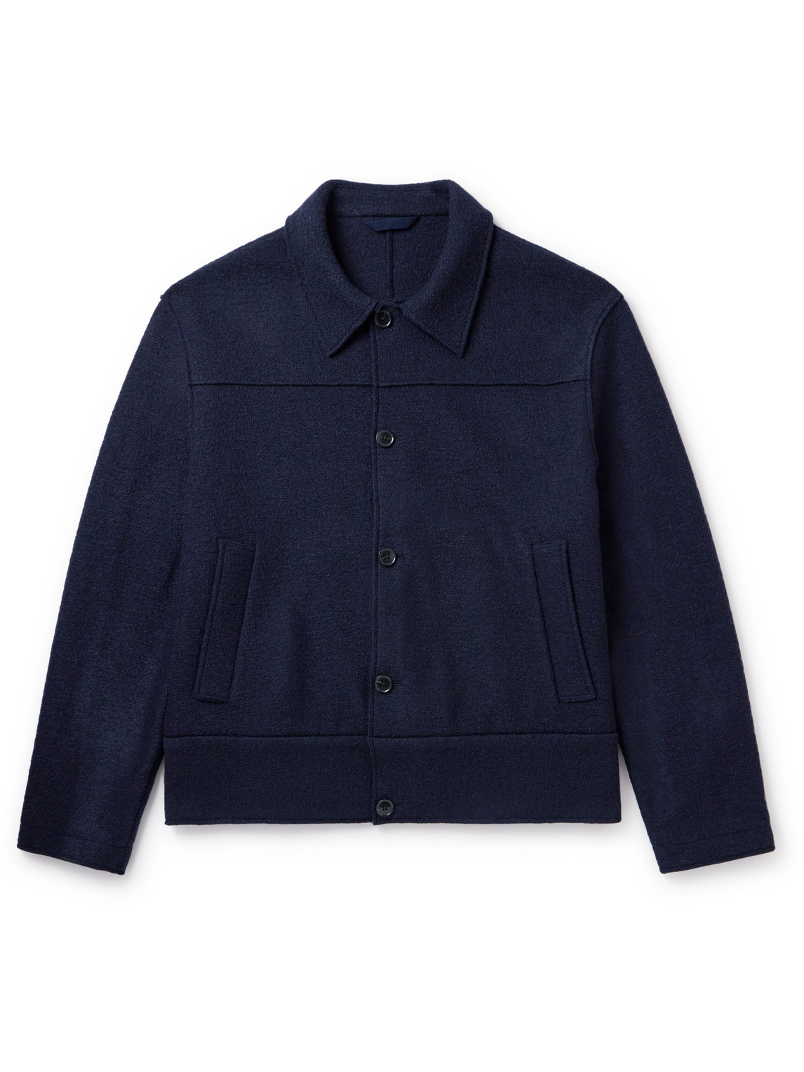 Sunspel Casely-hayford Atticus Wool Blouson Jacket In Blue