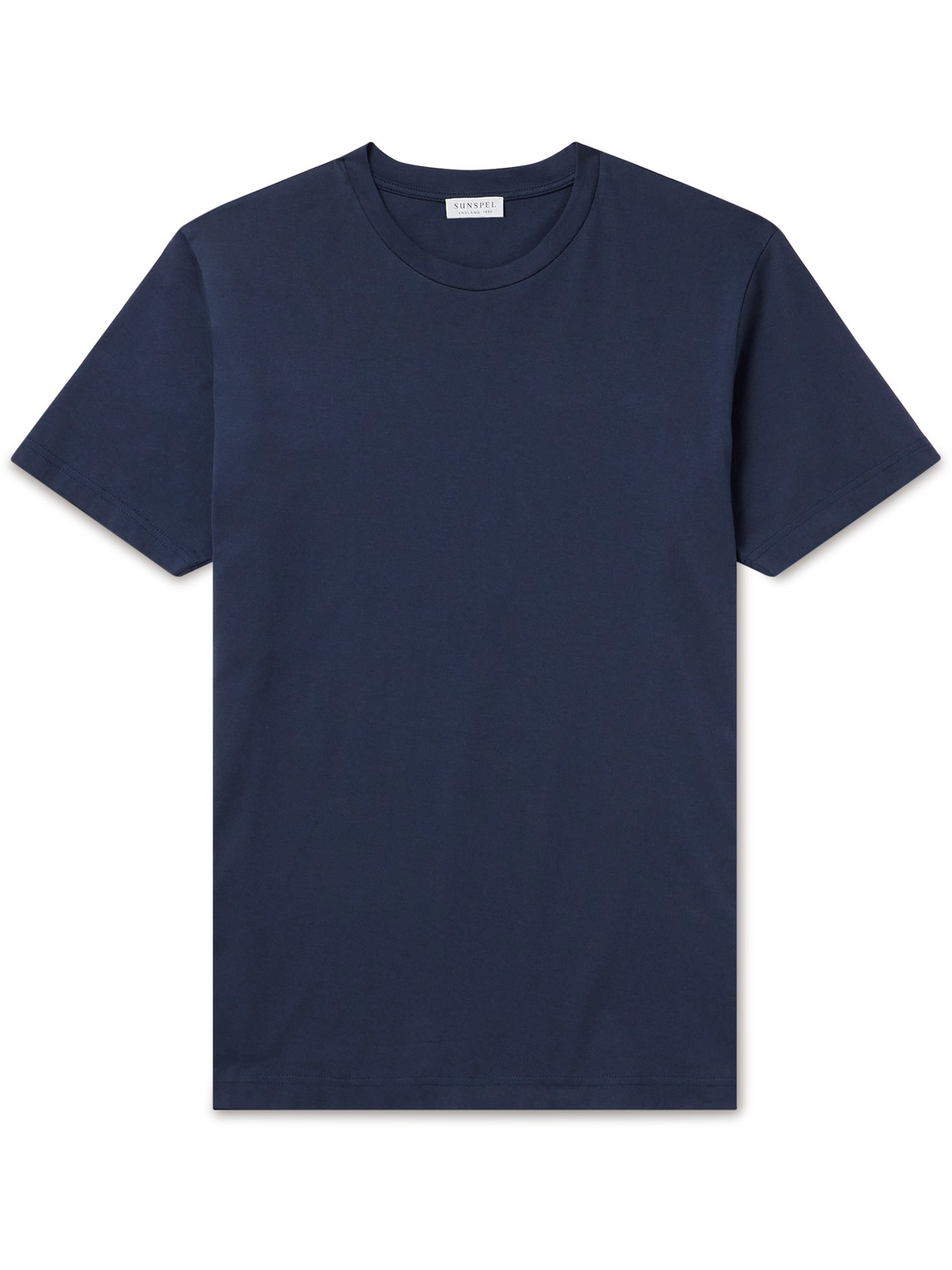 Sunspel Riviera Supima Cotton-jersey T-shirt In Blue