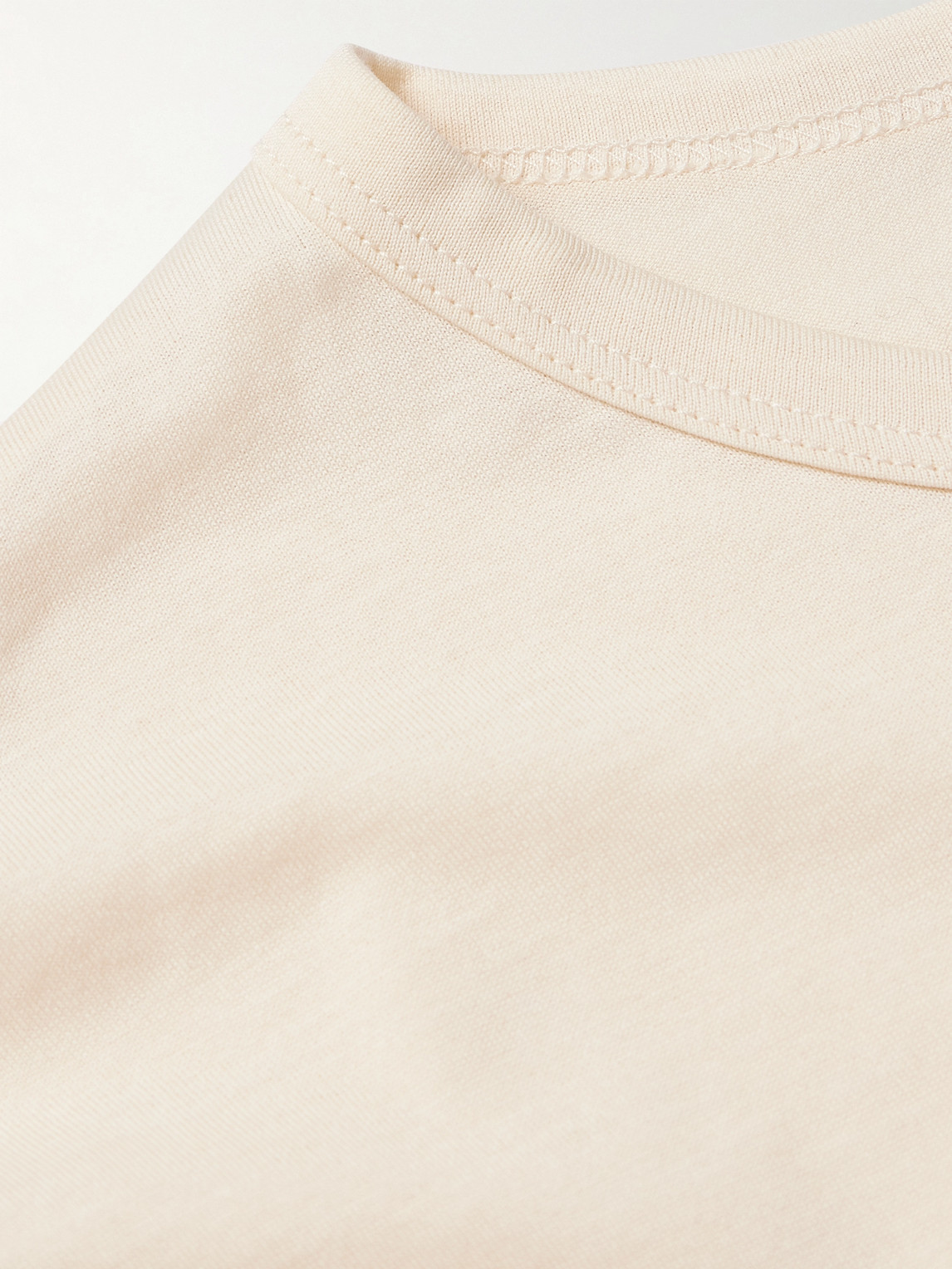 Shop Sunspel Supima Cotton-jersey T-shirt In Neutrals