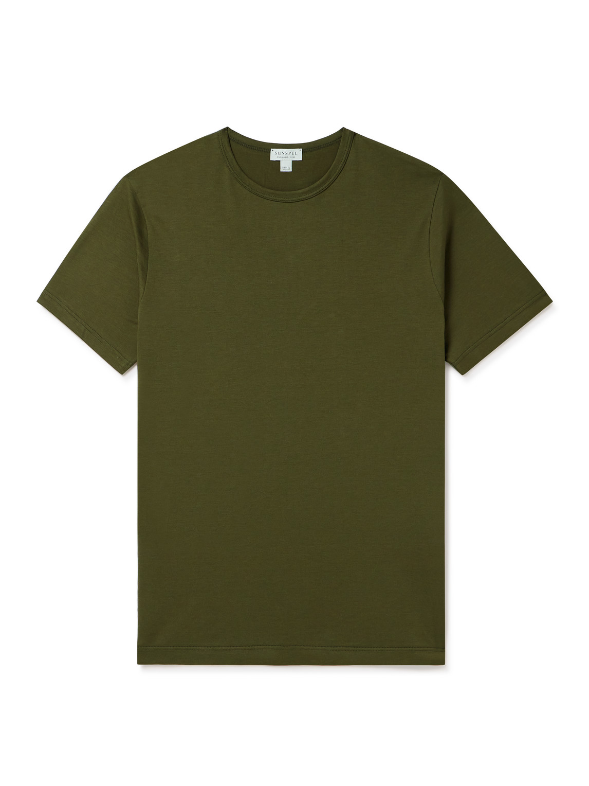 Sunspel Slim-fit Cotton-jersey T-shirt In Green