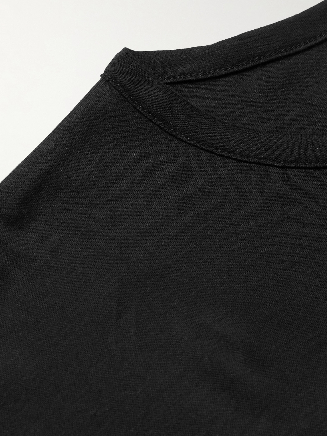 Shop Sunspel Sea Island Cotton-jersey T-shirt In Black