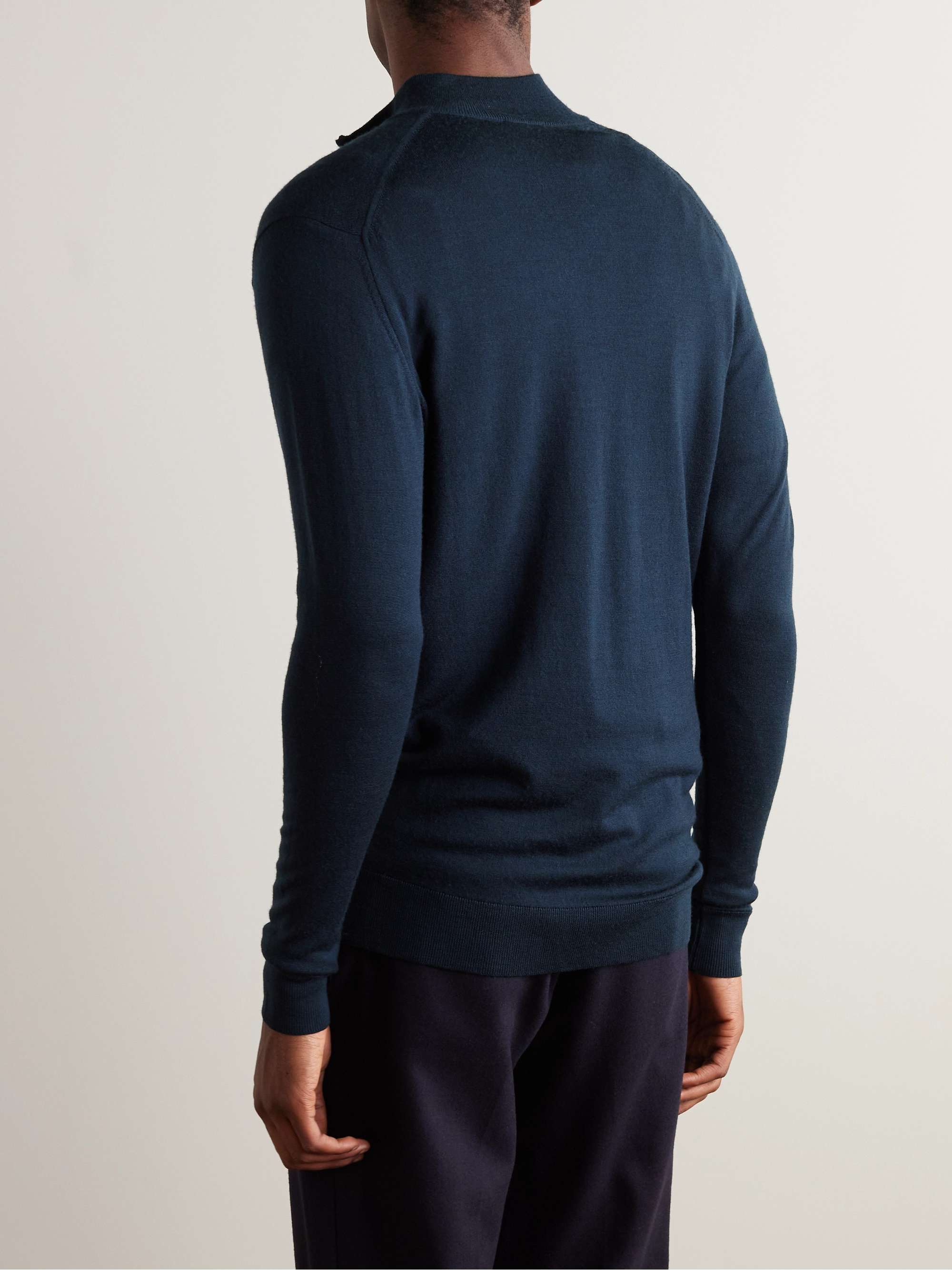 SUNSPEL Felpa in jersey di cotone con mezza zip