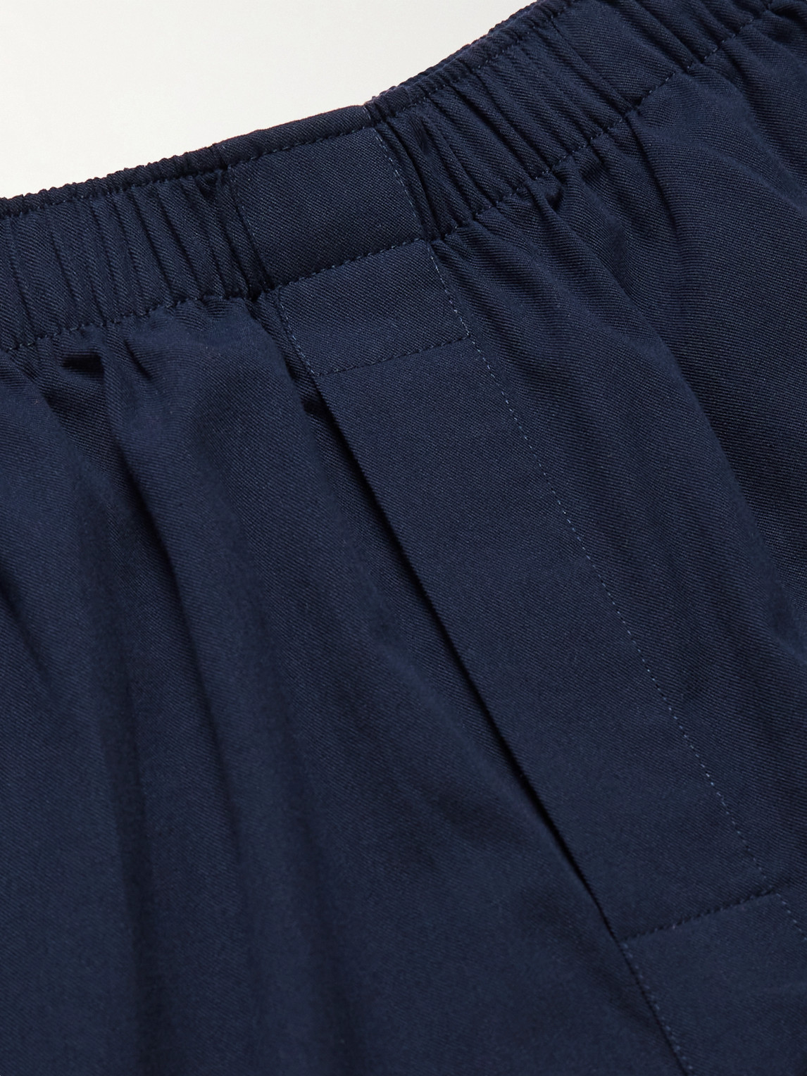 Shop Sunspel Straight-leg Cotton-twill Pyjama Trousers In Blue