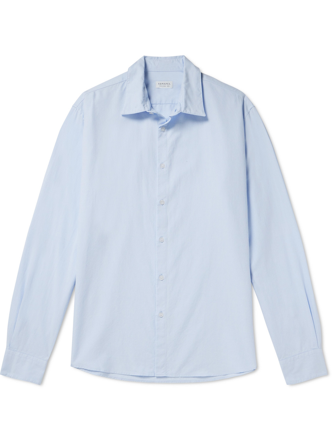 Sunspel Cotton Oxford Shirt In Blue
