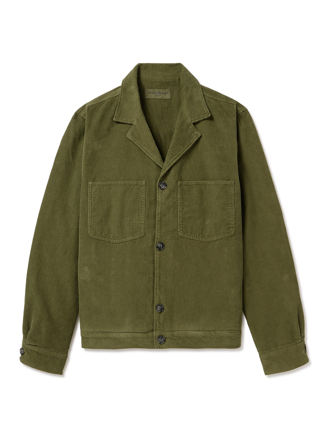 Officine Generale Jonah Cotton-corduroy Jacket In Green