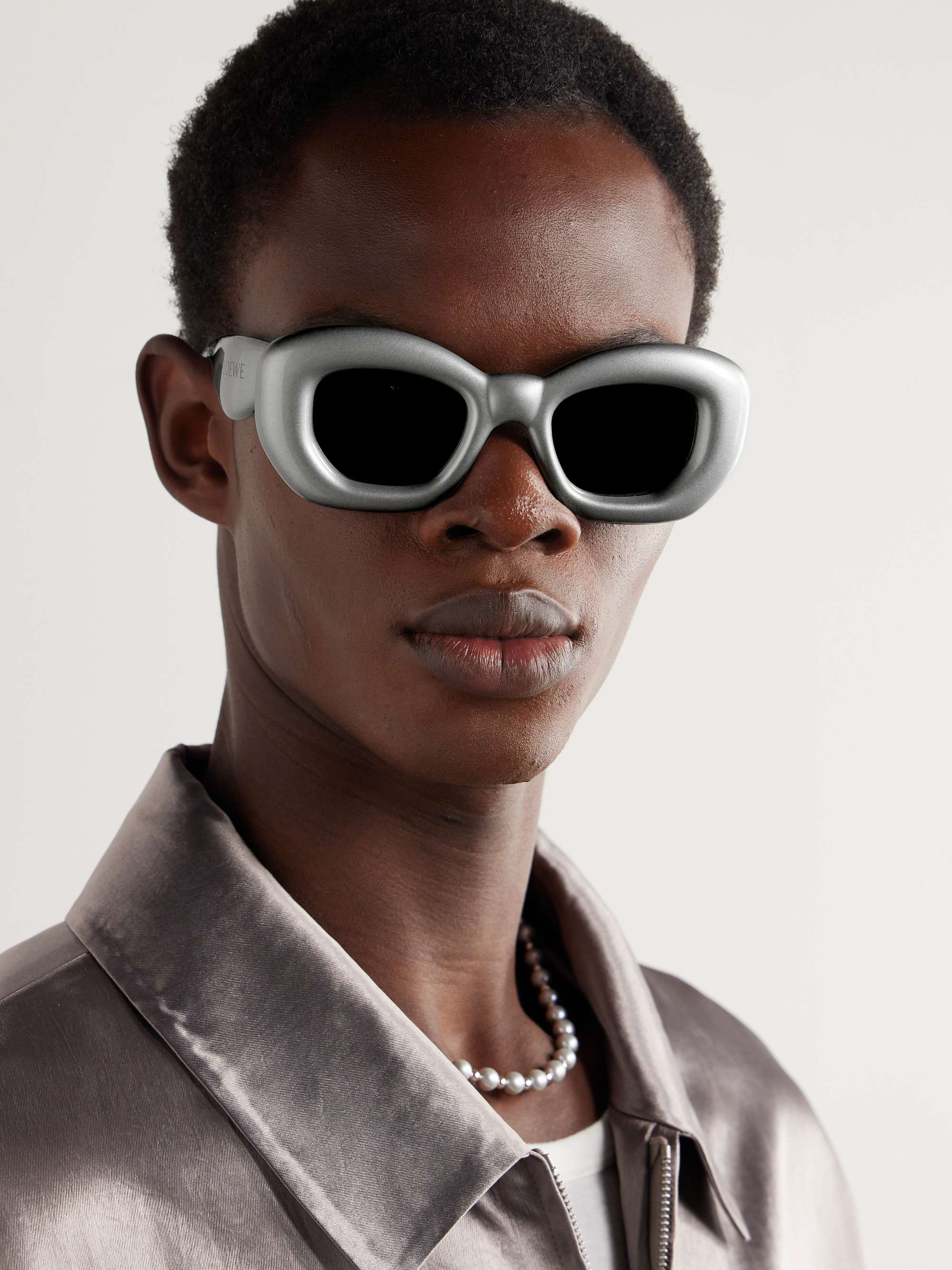 LOEWE EYEWEAR Inflated Square-Frame Acetate Sunglasses for Men | MR PORTER