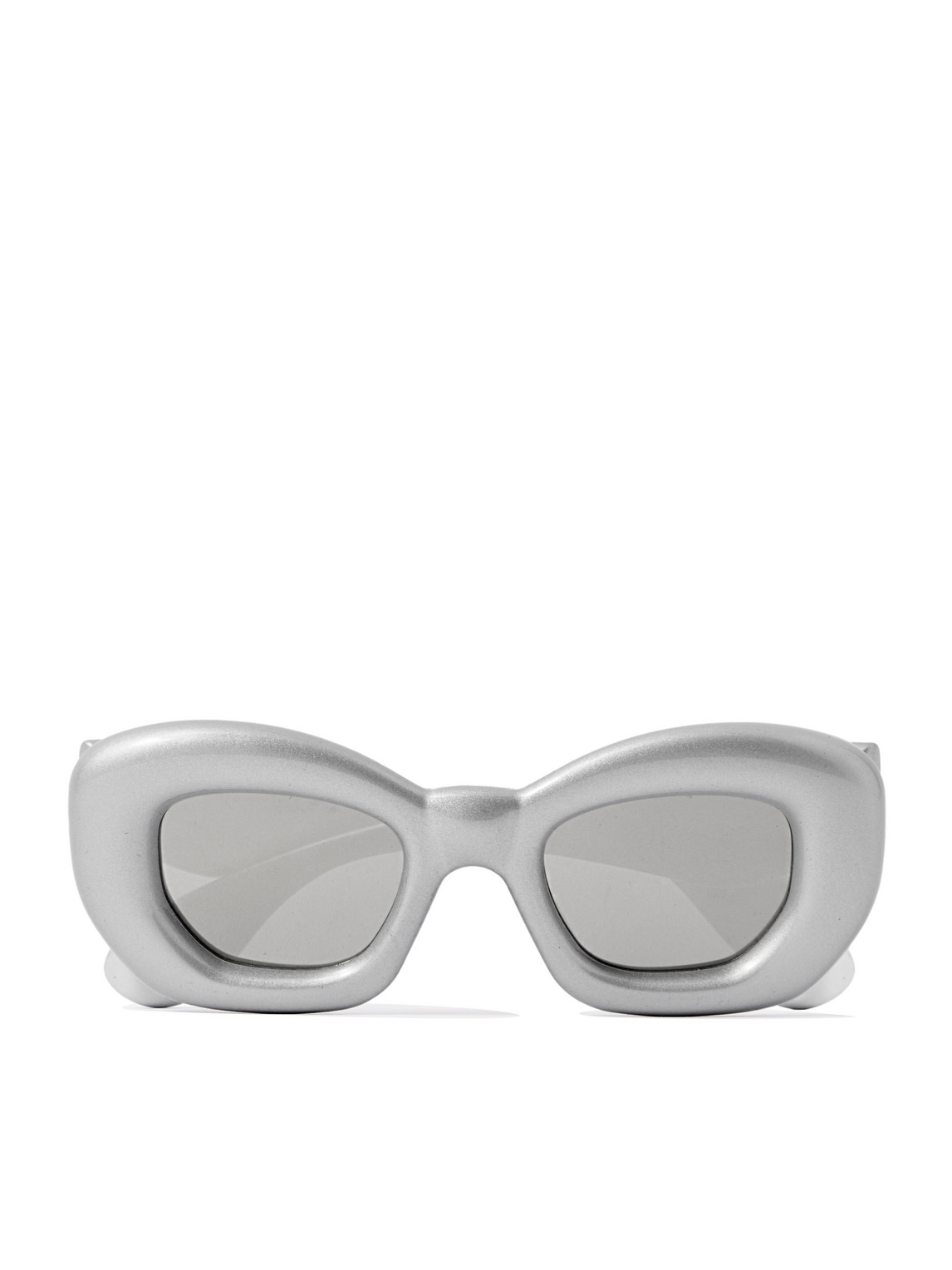 Loewe Inflated Square-frame Acetate Sunglasses In Silver