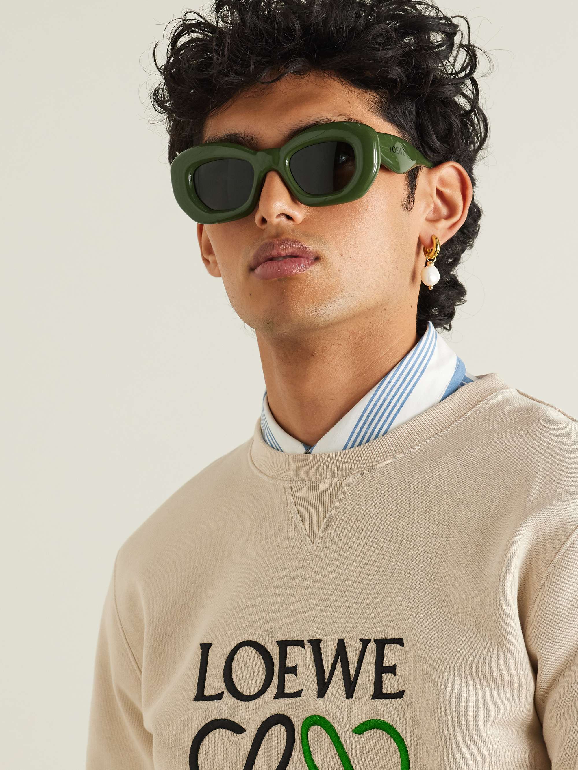 LOEWE EYEWEAR Inflated Square-Frame Acetate Sunglasses for Men | MR PORTER