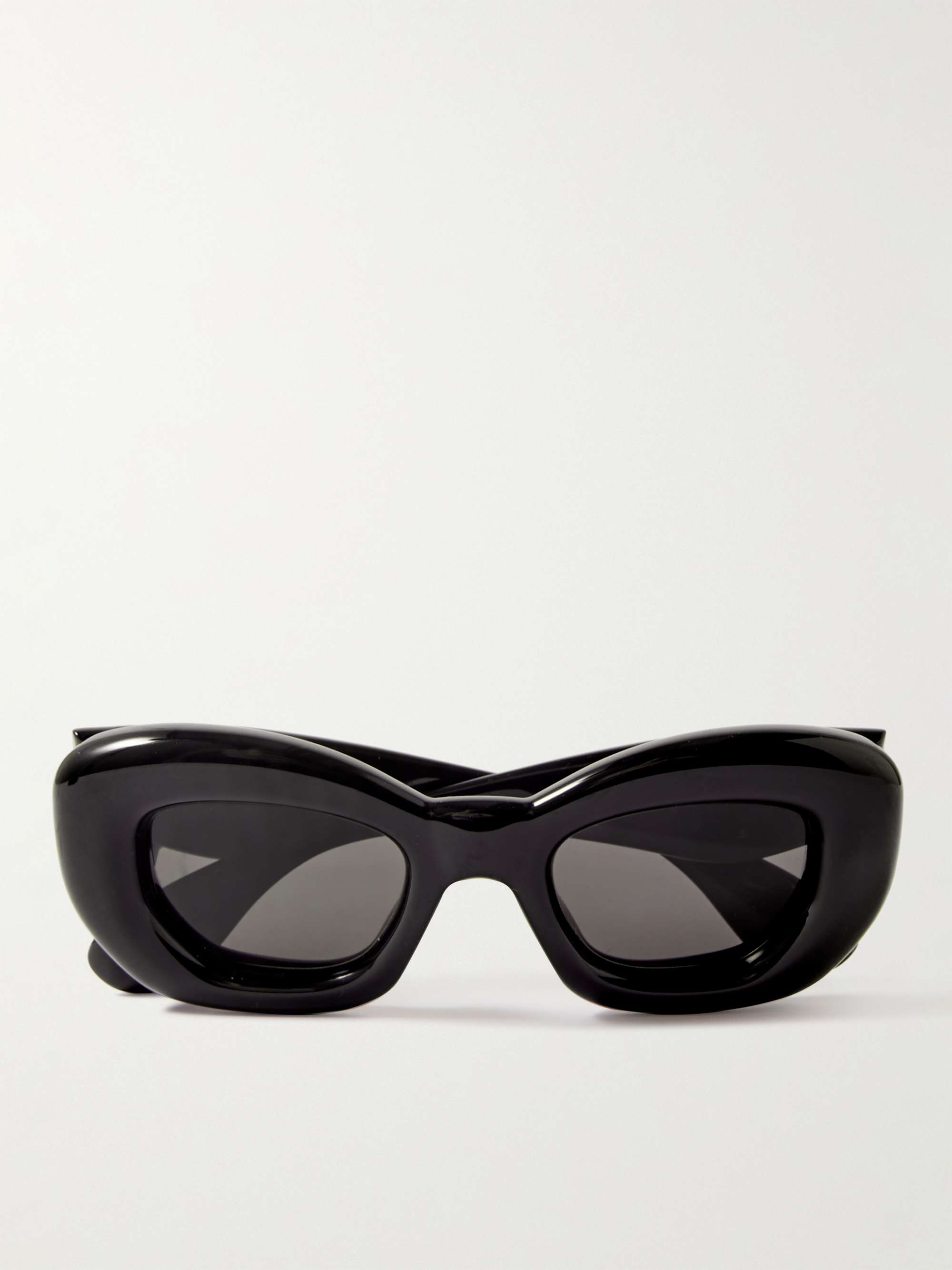 FENDI EYEWEAR Crystal-embellished square-frame acetate sunglasses