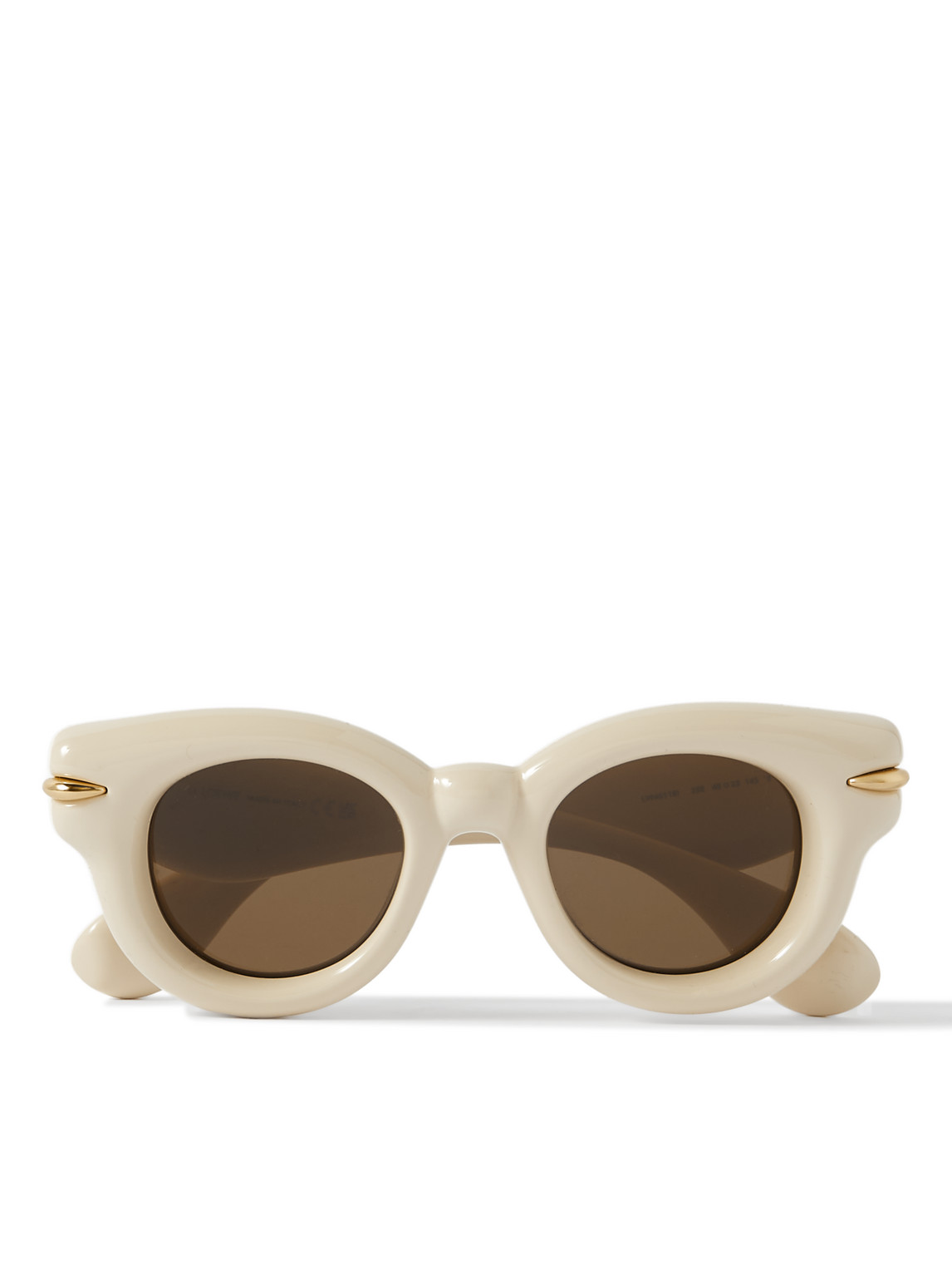 Loewe Inflated Round-frame Acetate Sunglasses In Neutrals