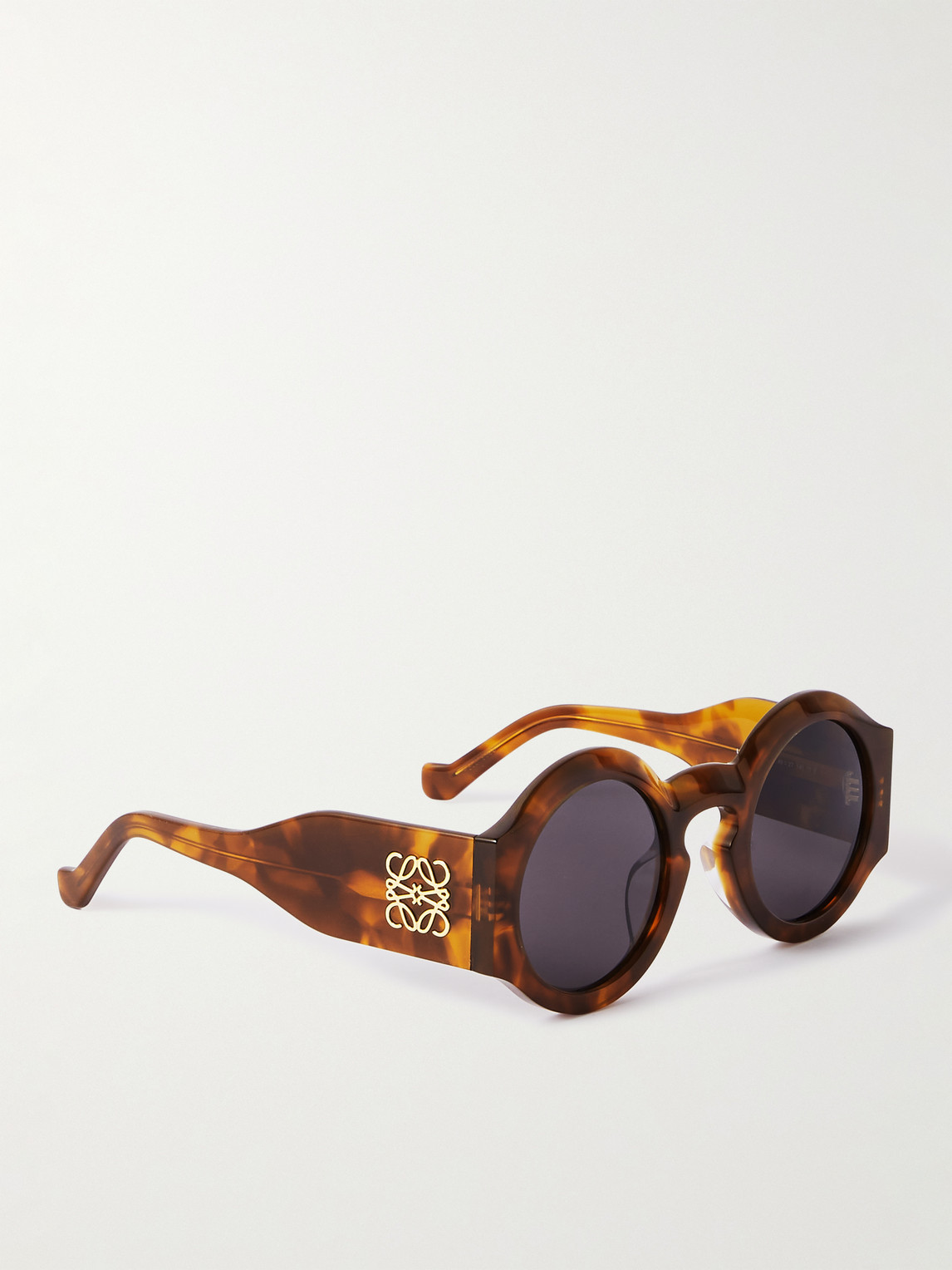 Shop Loewe Round-frame Tortoiseshell Acetate Sunglasses
