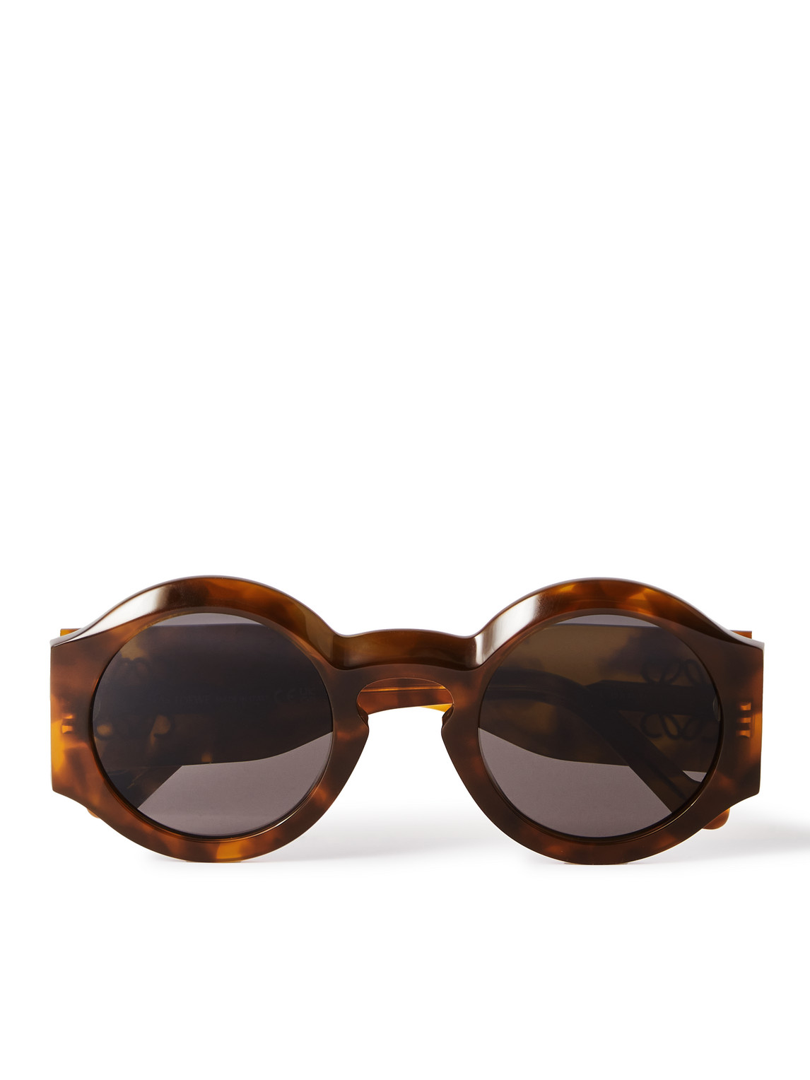 Round-Frame Tortoiseshell Acetate Sunglasses Men Loewe