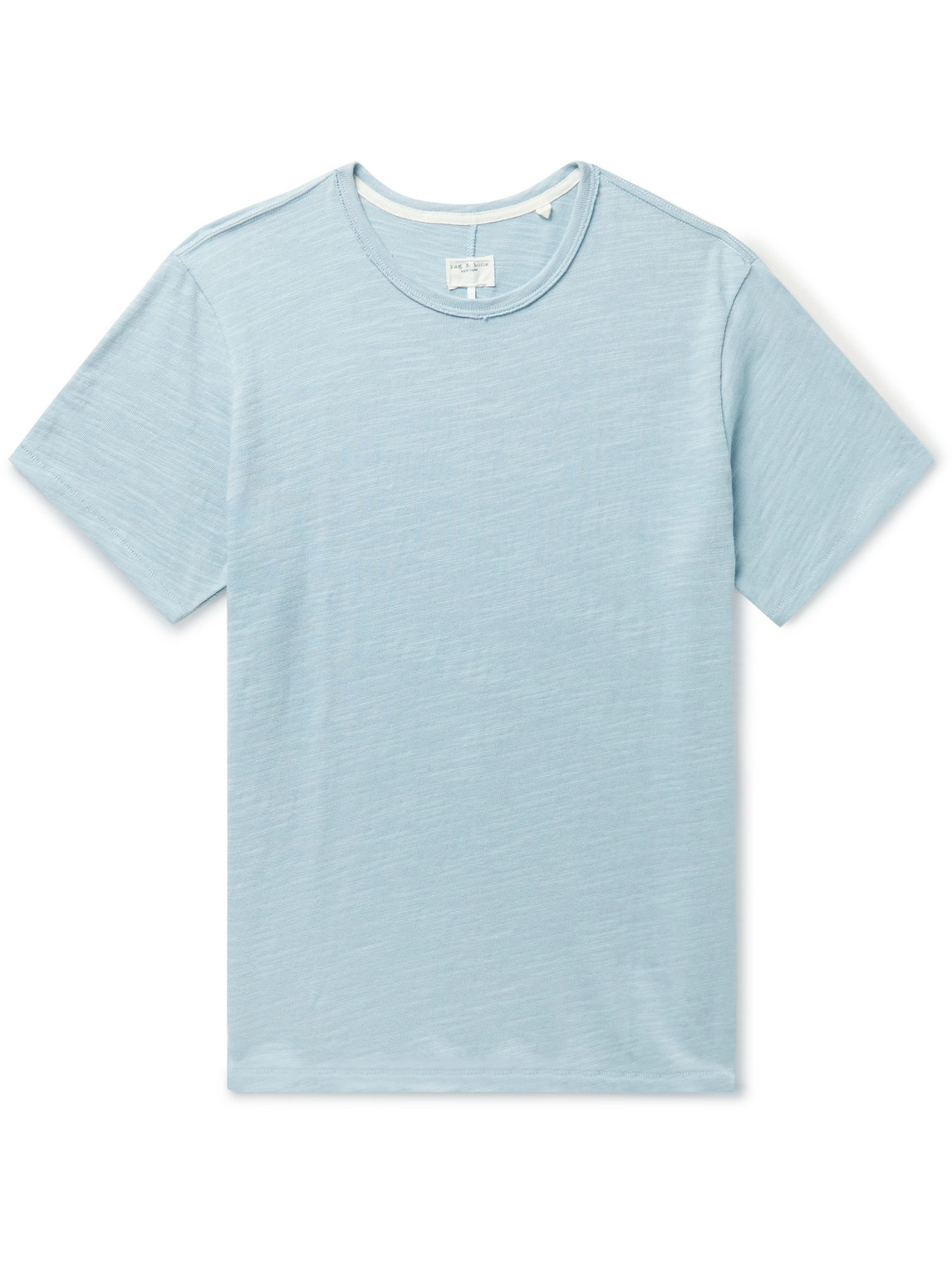 Rag & Bone Classic Flame Cotton-jersey T-shirt In Blue