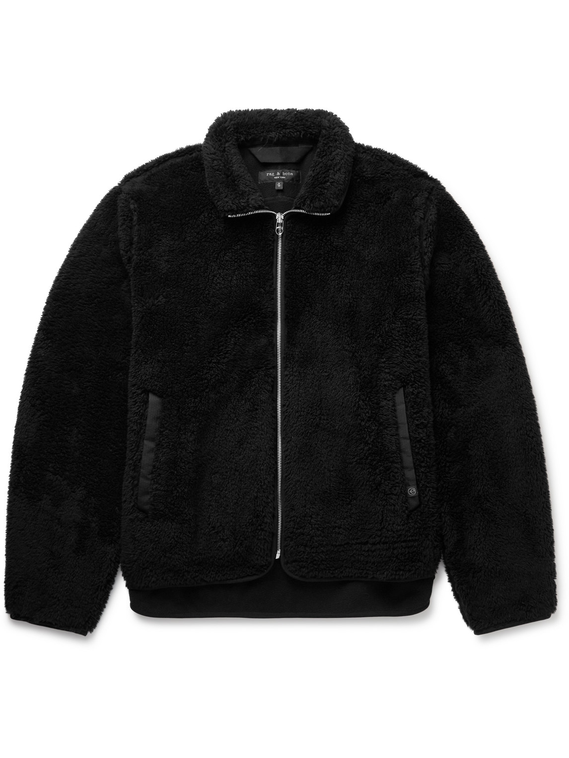Rag & Bone Felix Fleece Jacket In Black